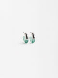 Aretes Abiertos Con Efecto Piedra