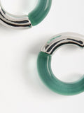 Aretes Abiertos Con Efecto Piedra