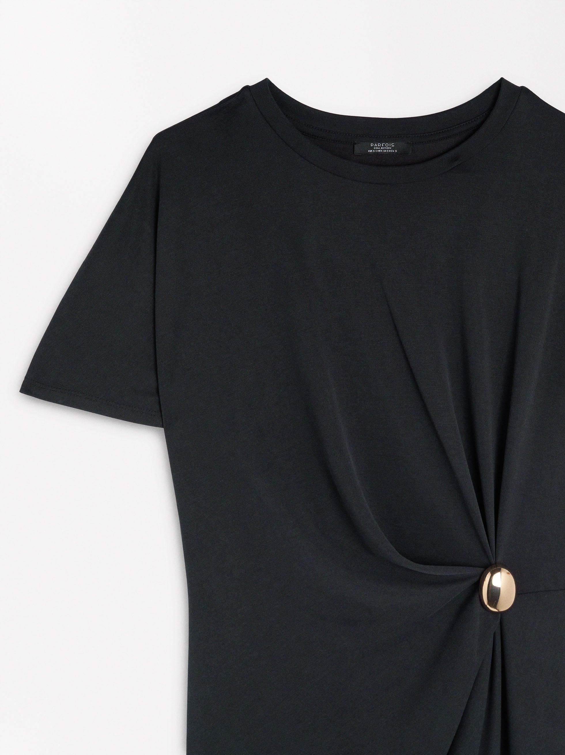 Vestido Largo Con Detalle Metalizado