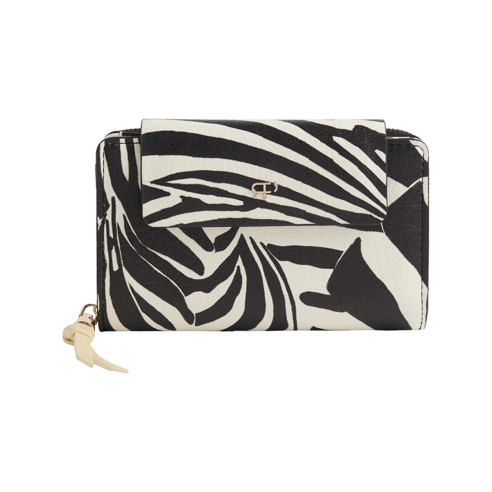 Cartera Con Cierre De Solapa Estampado Animal