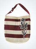 Striped Nylon Shoulder Bag