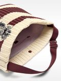 Striped Nylon Shoulder Bag