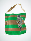 Striped Nylon Shoulder Bag