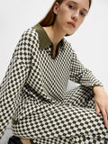Suéter De Punto Jacquard Cuello Polo