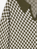 Suéter De Punto Jacquard Cuello Polo
