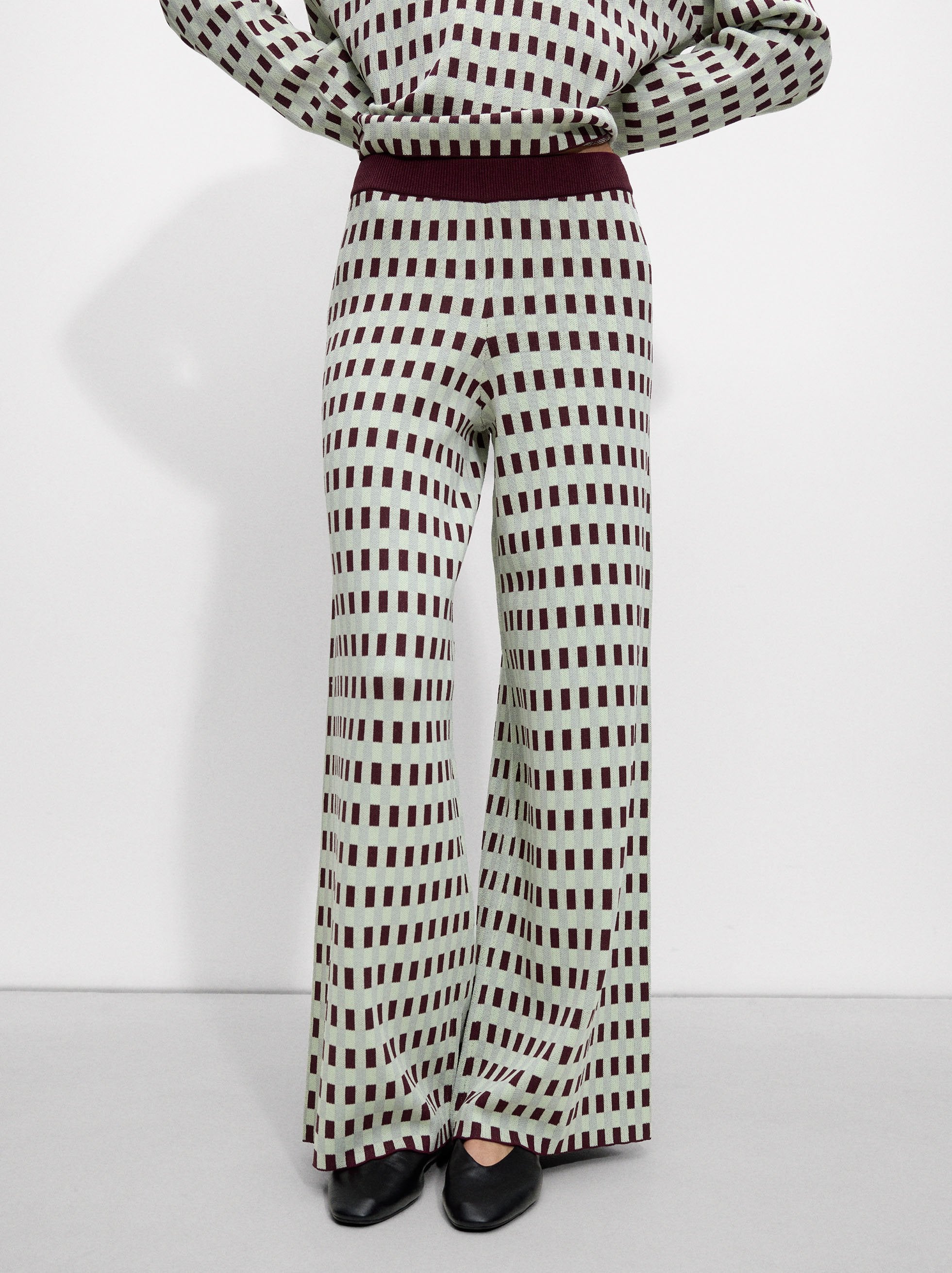 Pantalón De Punto Jacquard