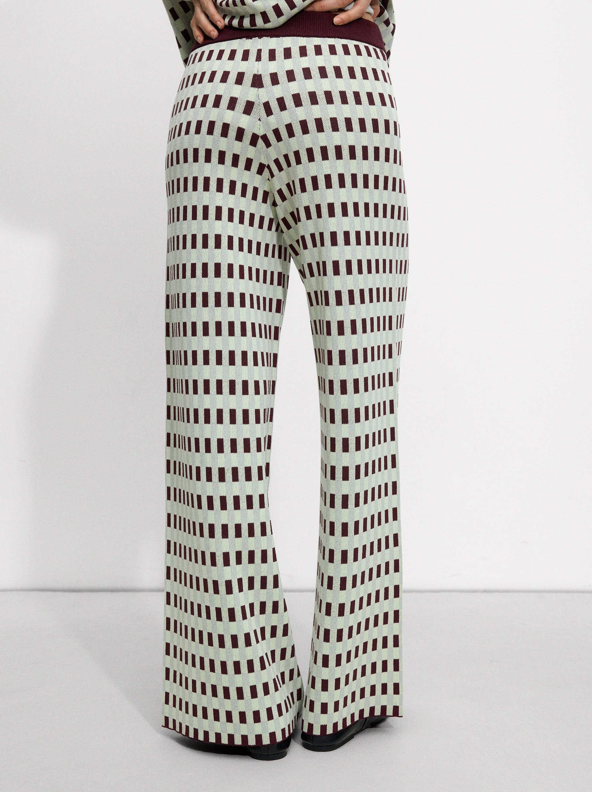 Pantalón De Punto Jacquard