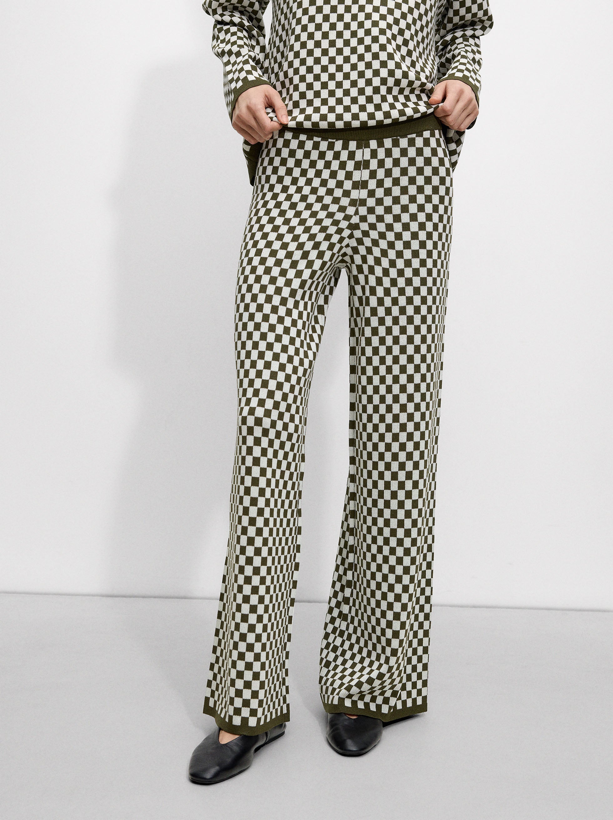 Pantalón De Punto Jacquard
