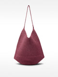 Bolso De Hombro Efecto Rafia Con Detalle Lateral