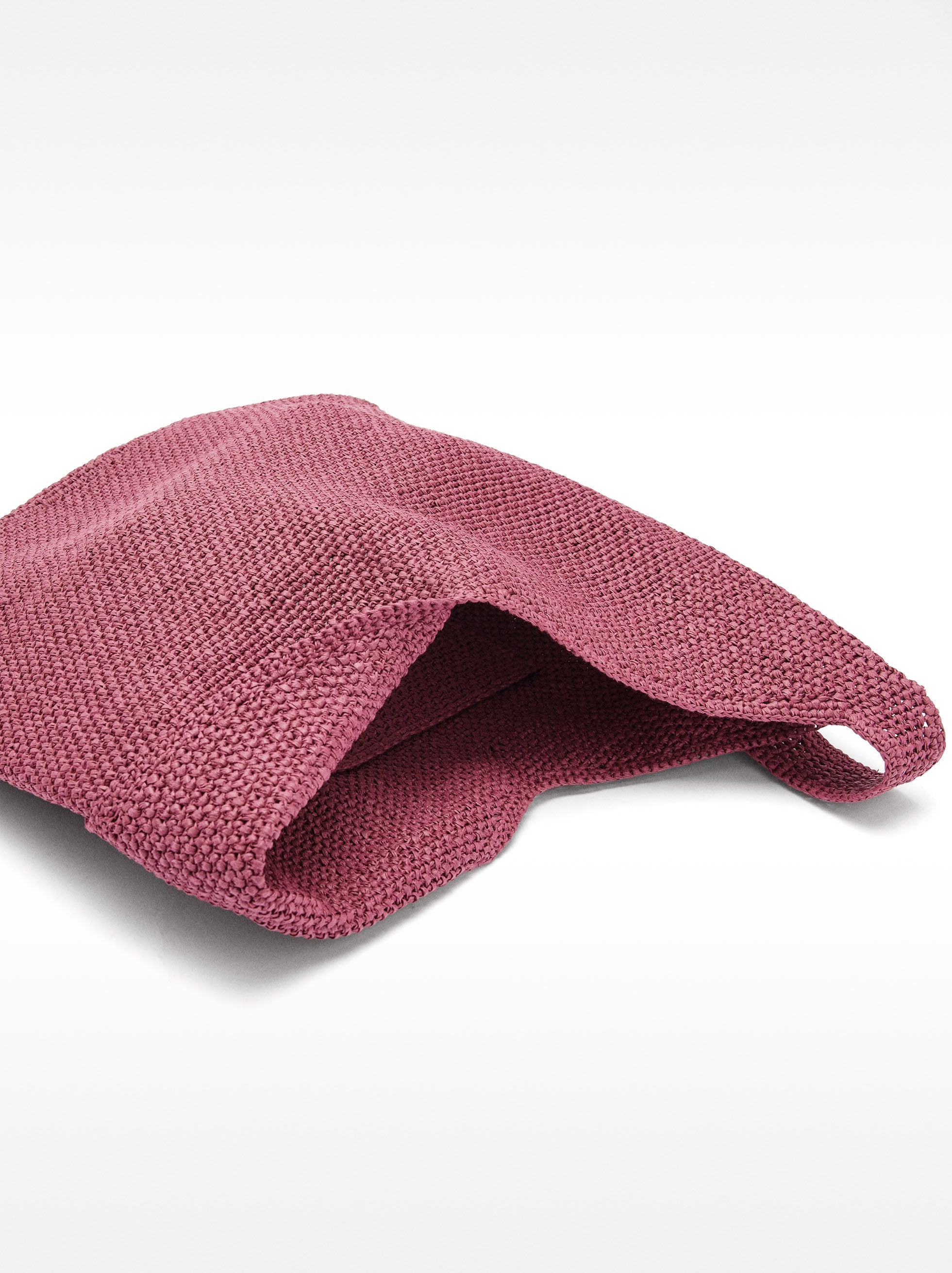 Bolso De Hombro Efecto Rafia Con Detalle Lateral