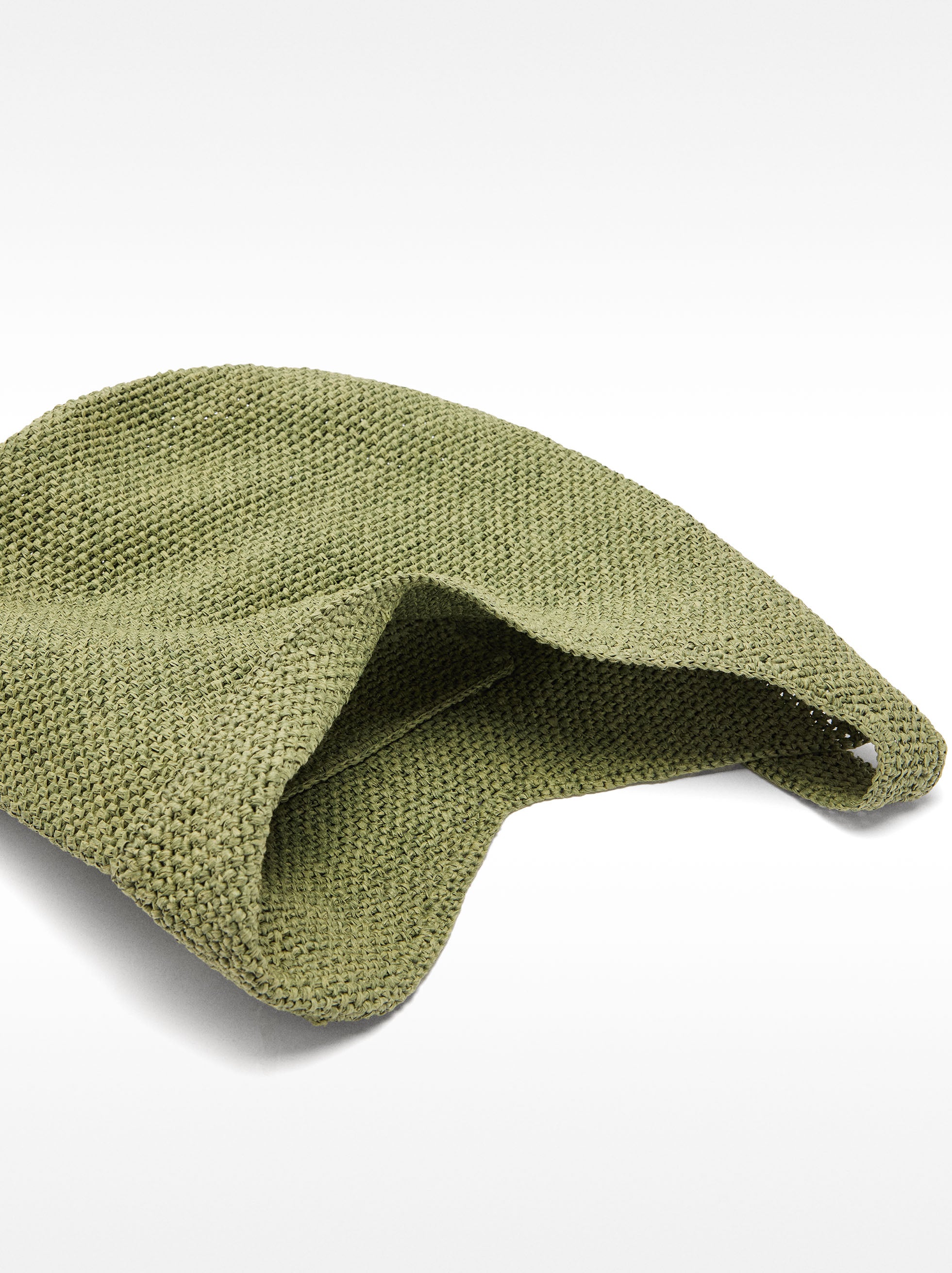 Bolso De Hombro Efecto Rafia Con Detalle Lateral