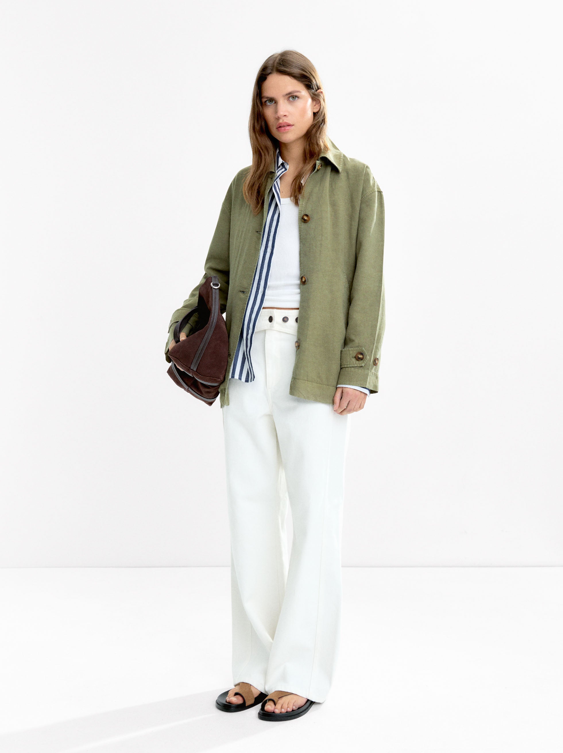 Chaqueta Con Lino - Lyocell