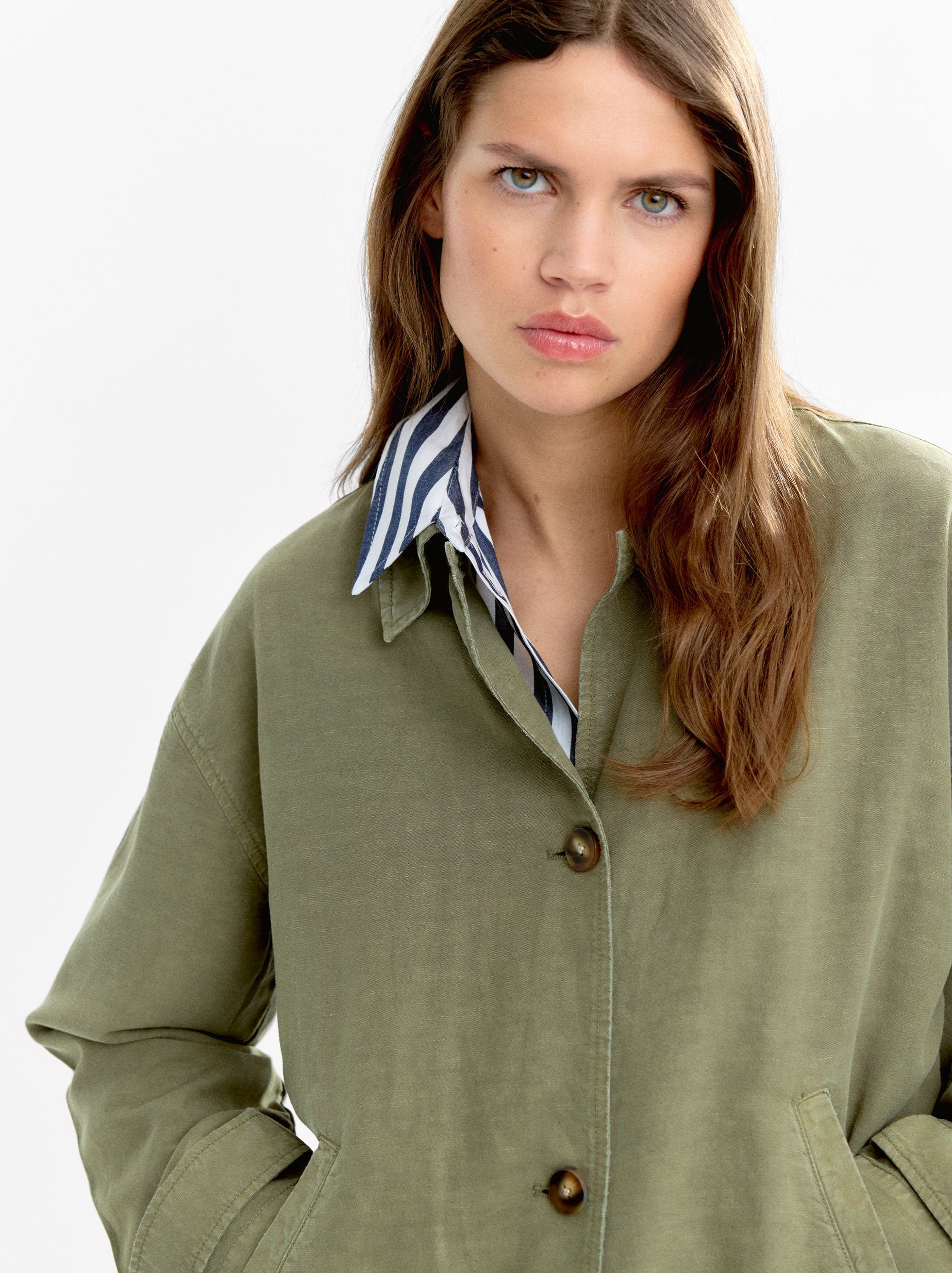 Chaqueta Con Lino - Lyocell