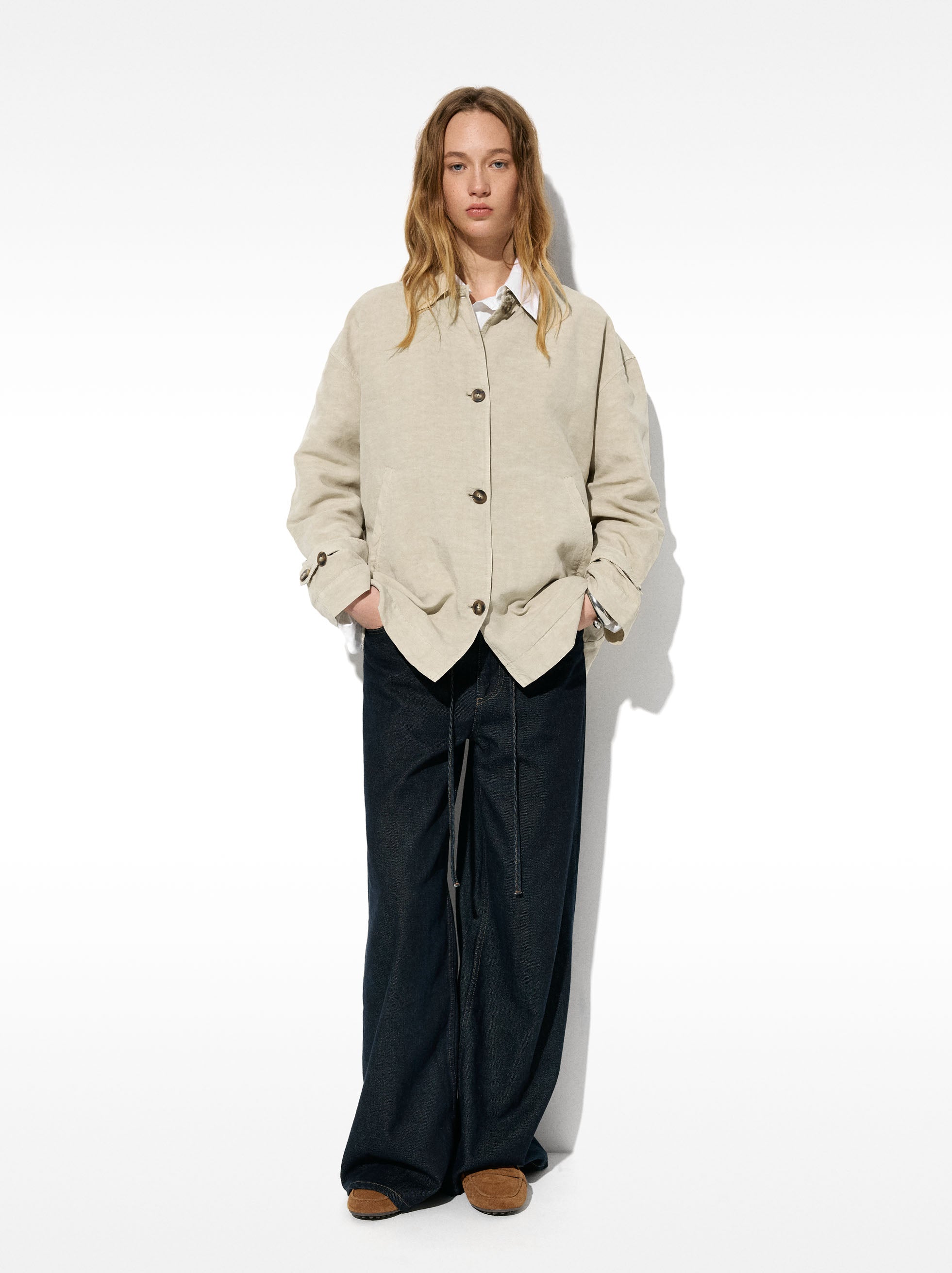Chaqueta Con Lino - Lyocell