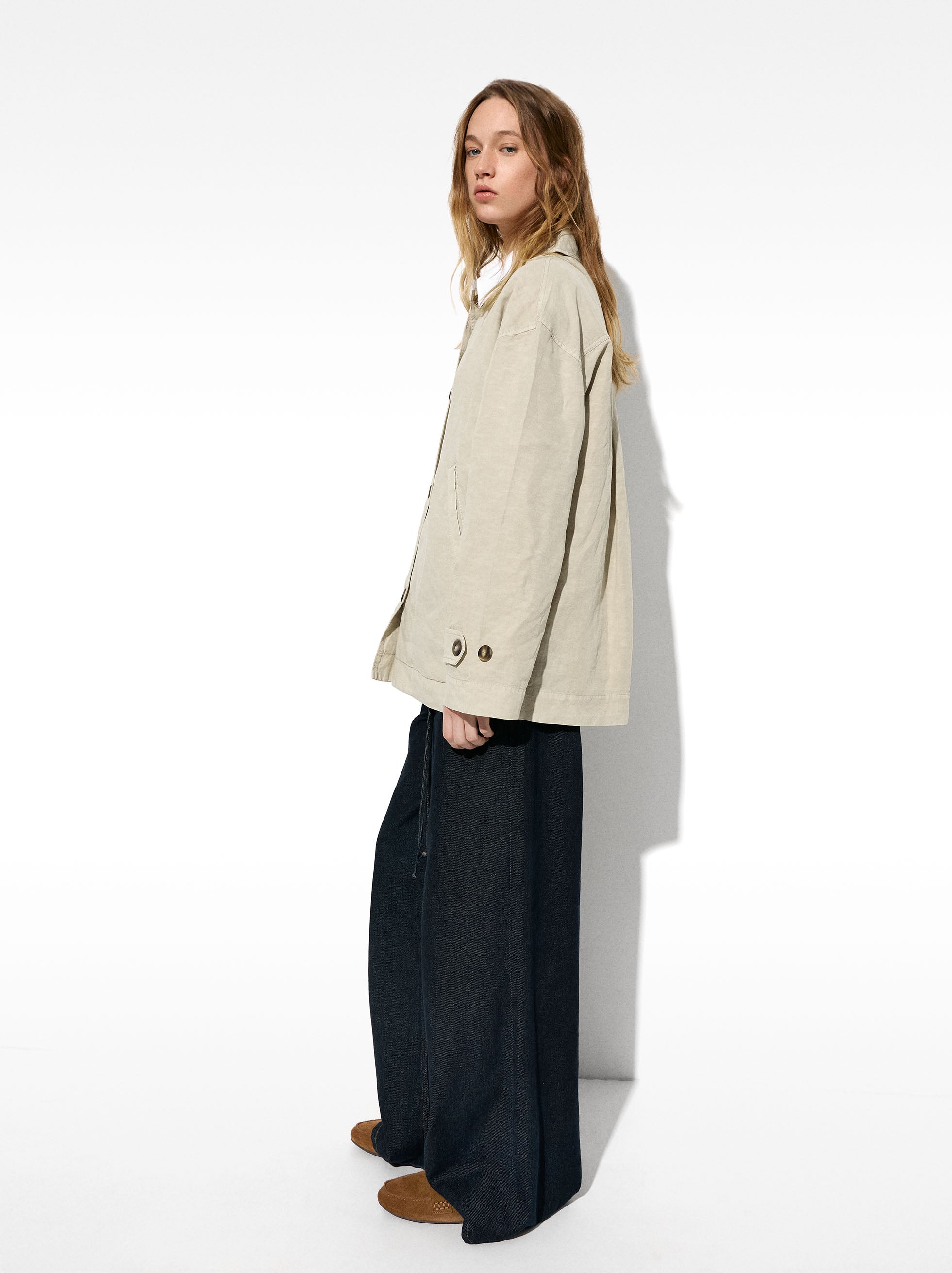 Chaqueta Con Lino - Lyocell