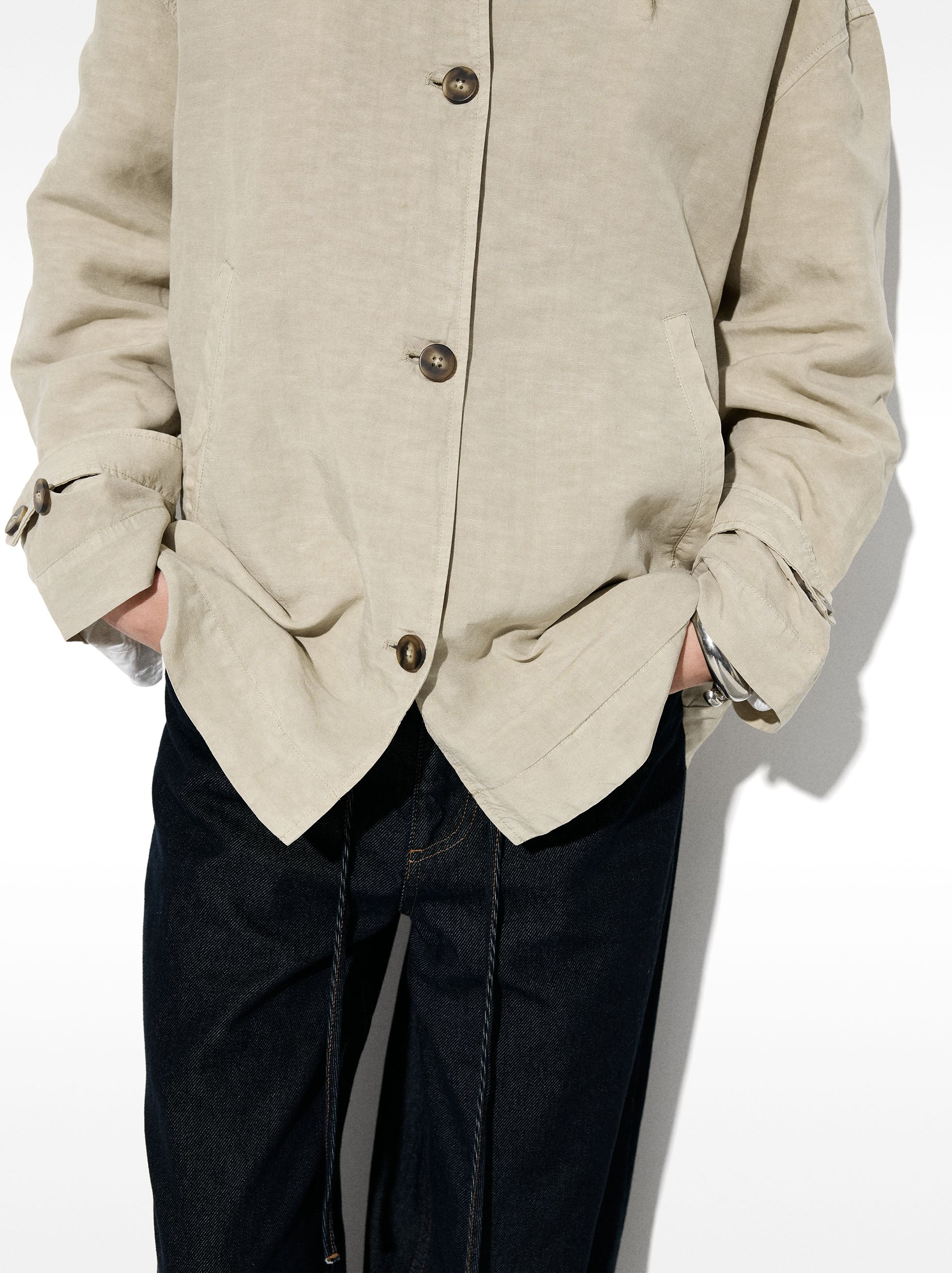 Chaqueta Con Lino - Lyocell