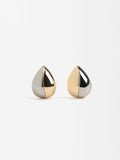 Pendientes Ovalados Bicolor