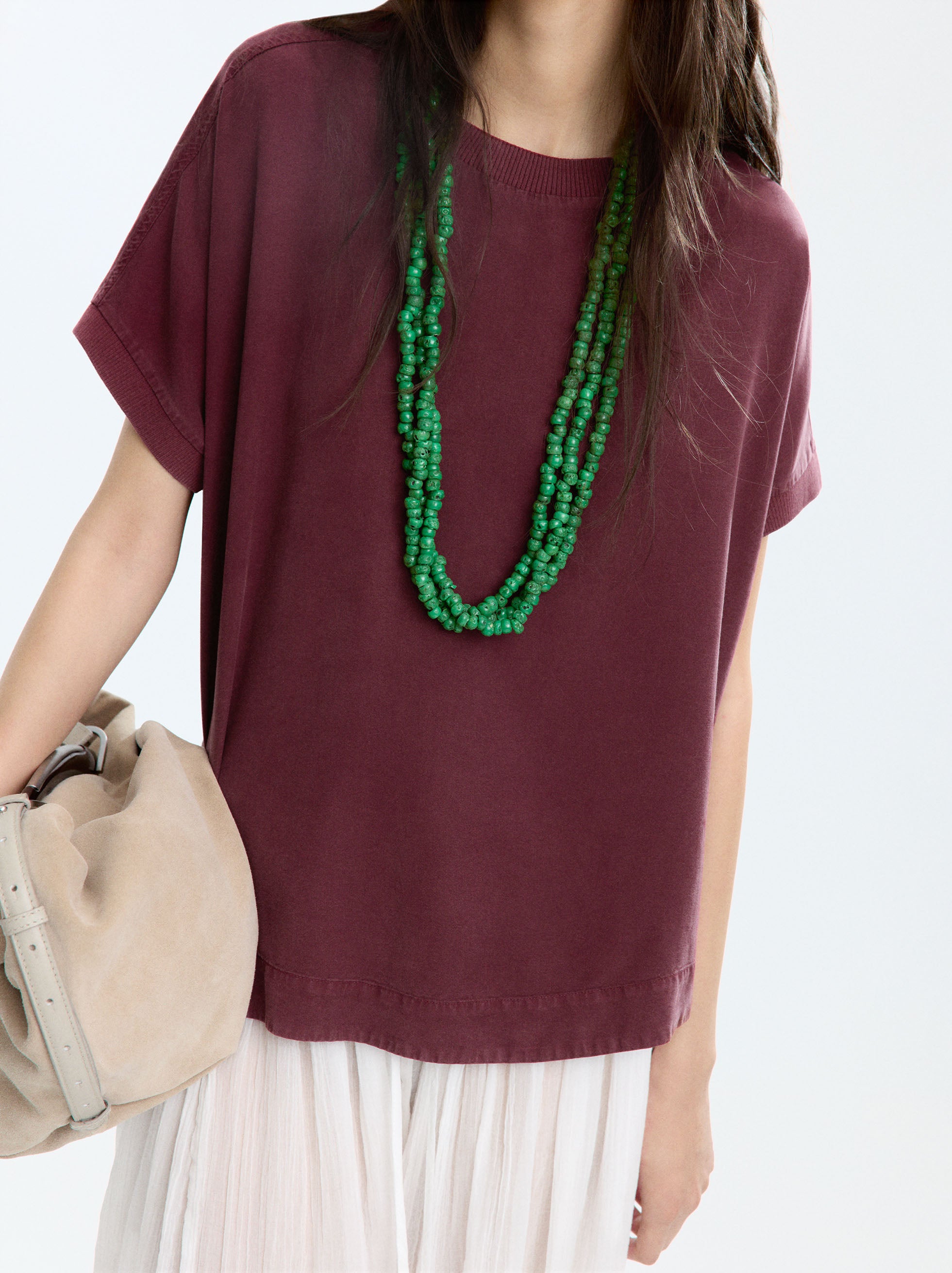 Camiseta Con Detalles Acanalados