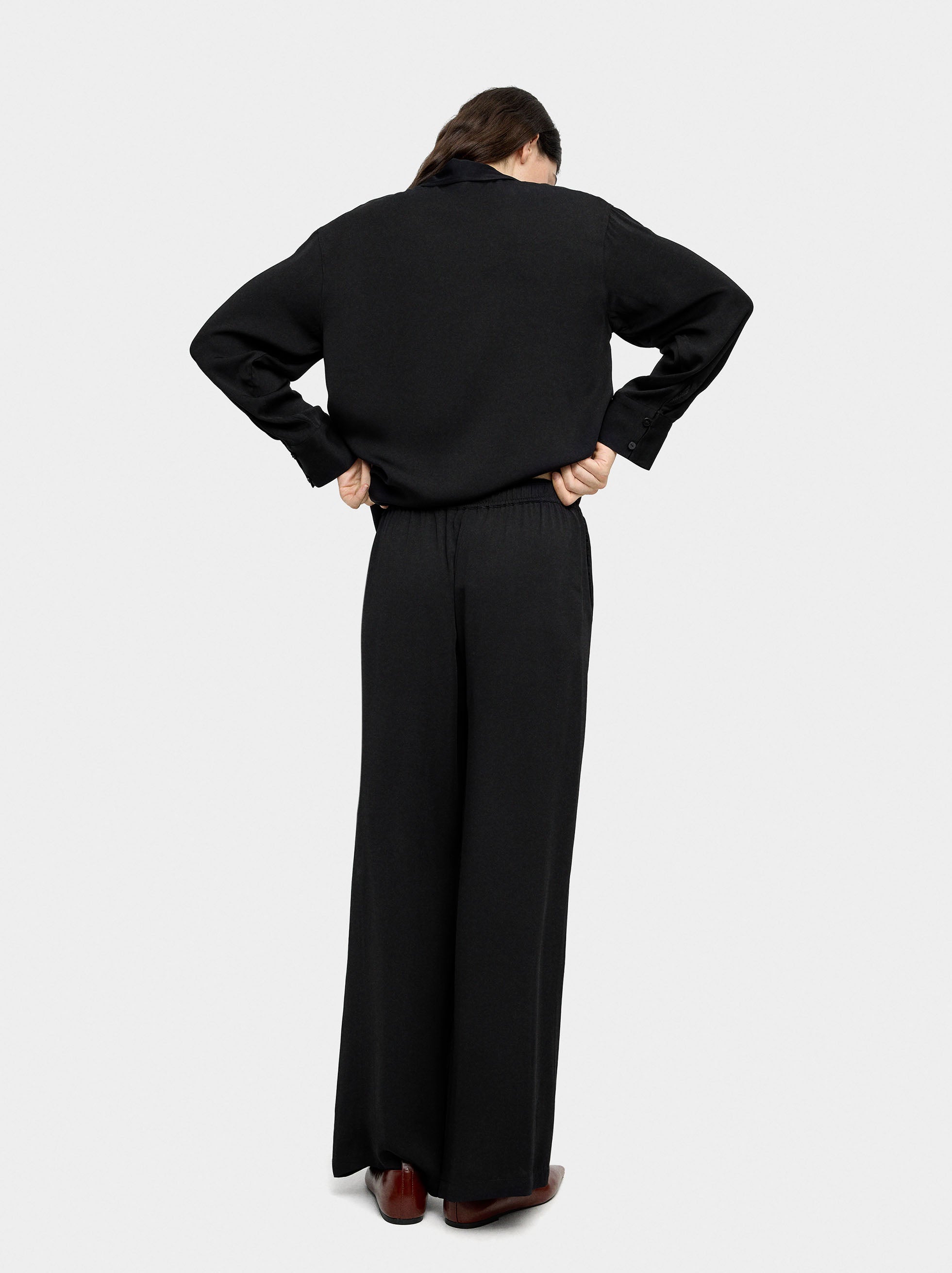 Camisa Fluida De Manga Larga