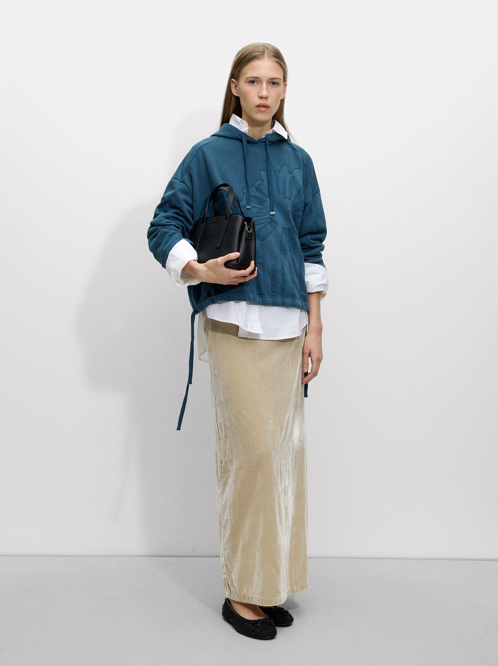 Sudadera Con Aplique De Margaritas