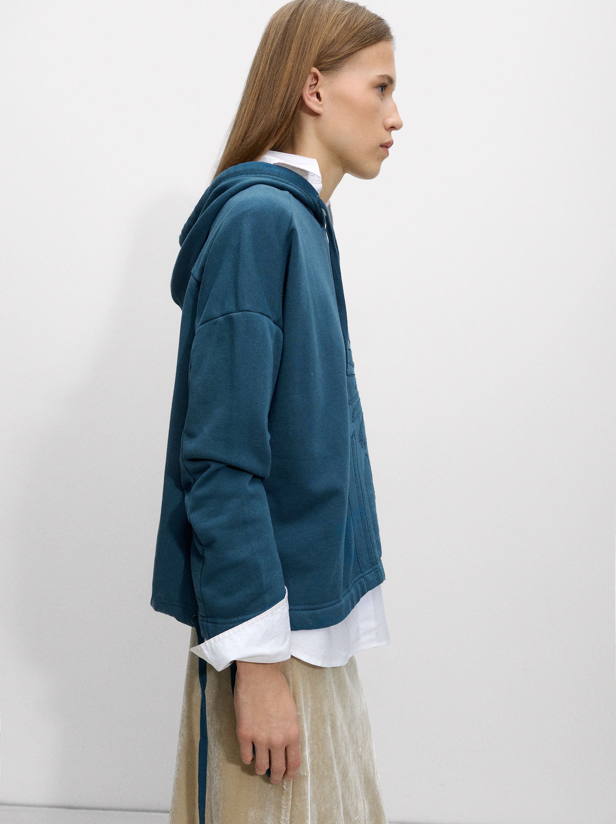 Sudadera Con Aplique De Margaritas