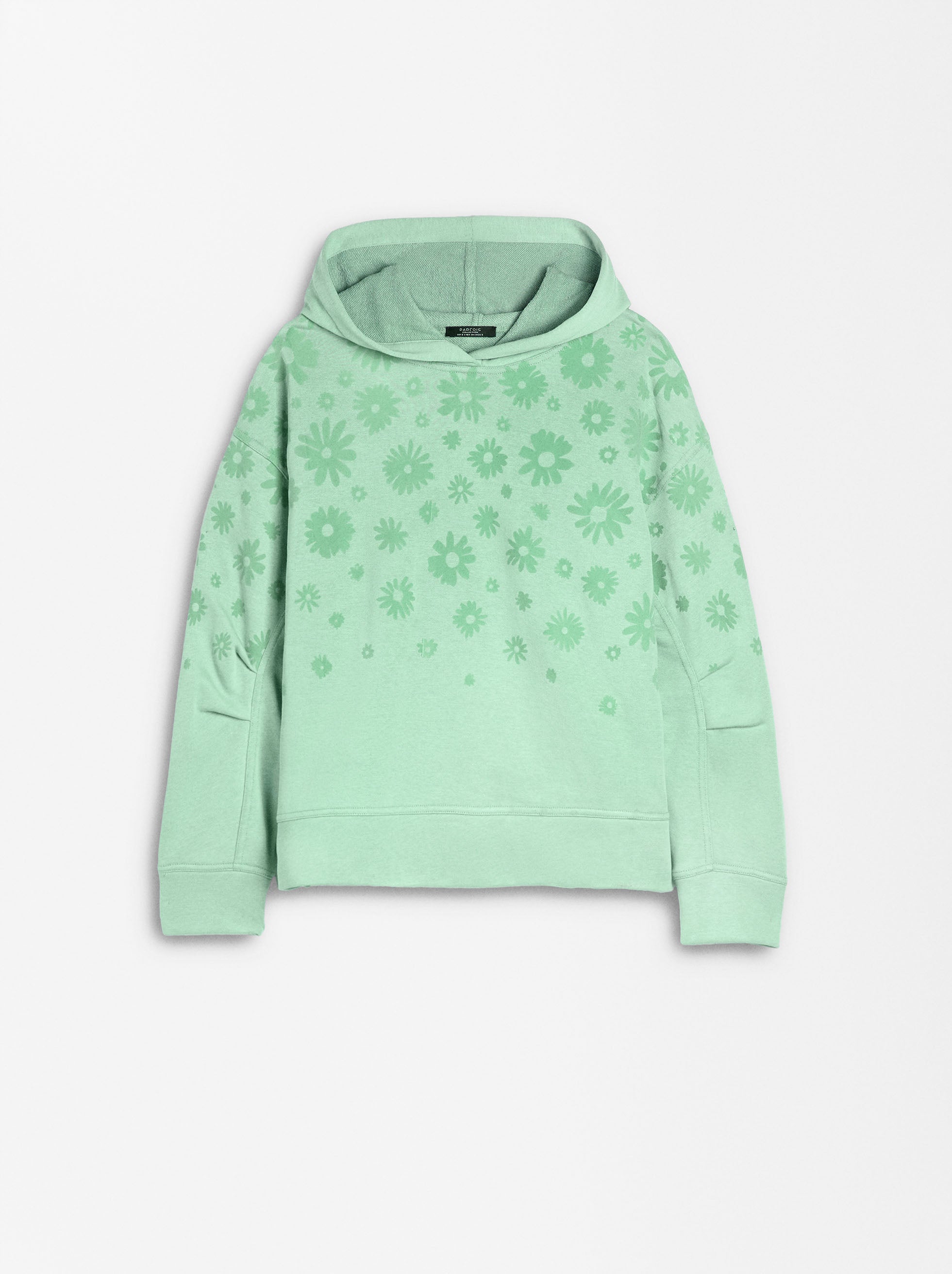 Sudadera Con Estampado Floral Y Capucha