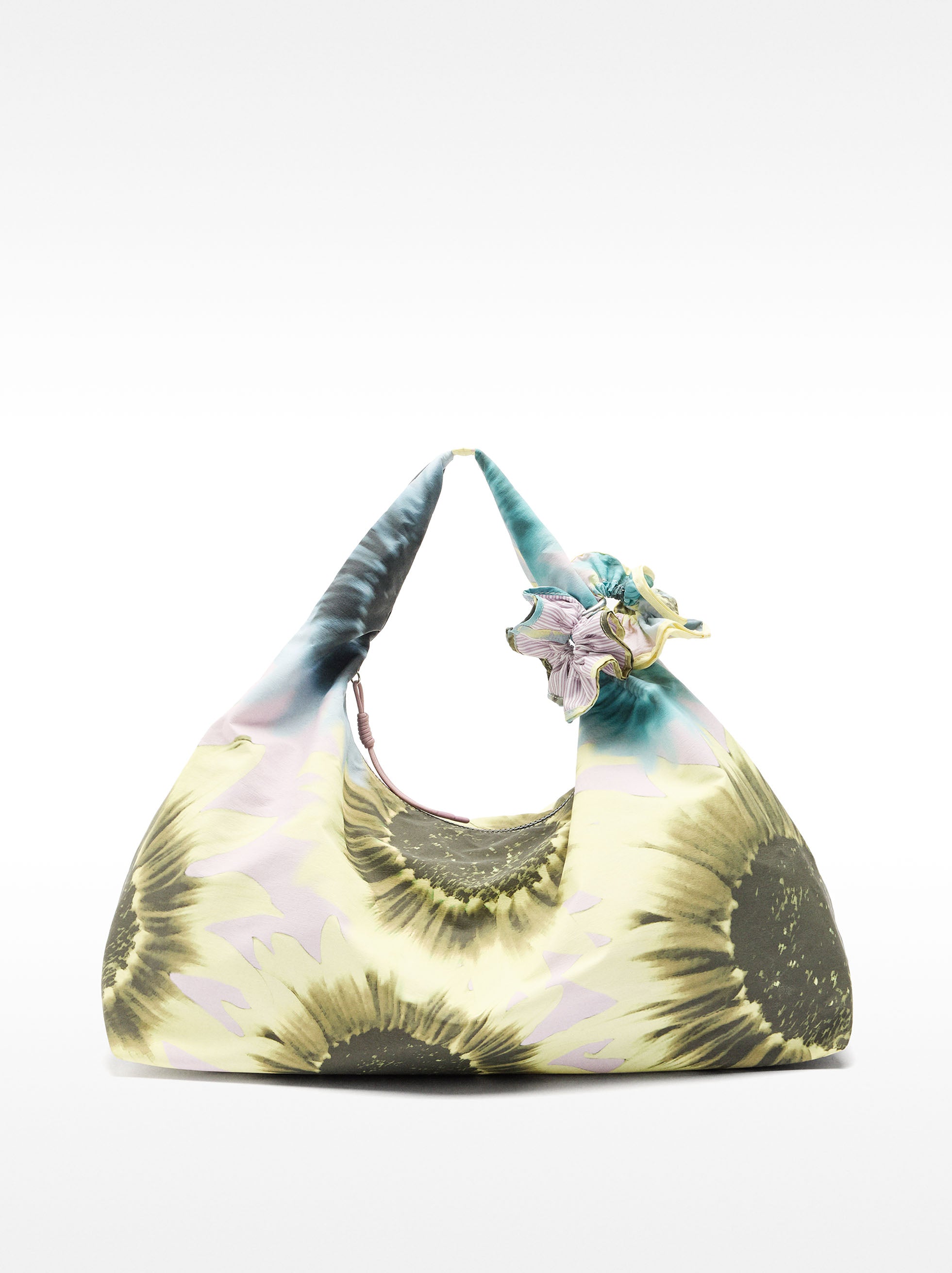 Bolso De Hombro Nylon Con Estampado Floral