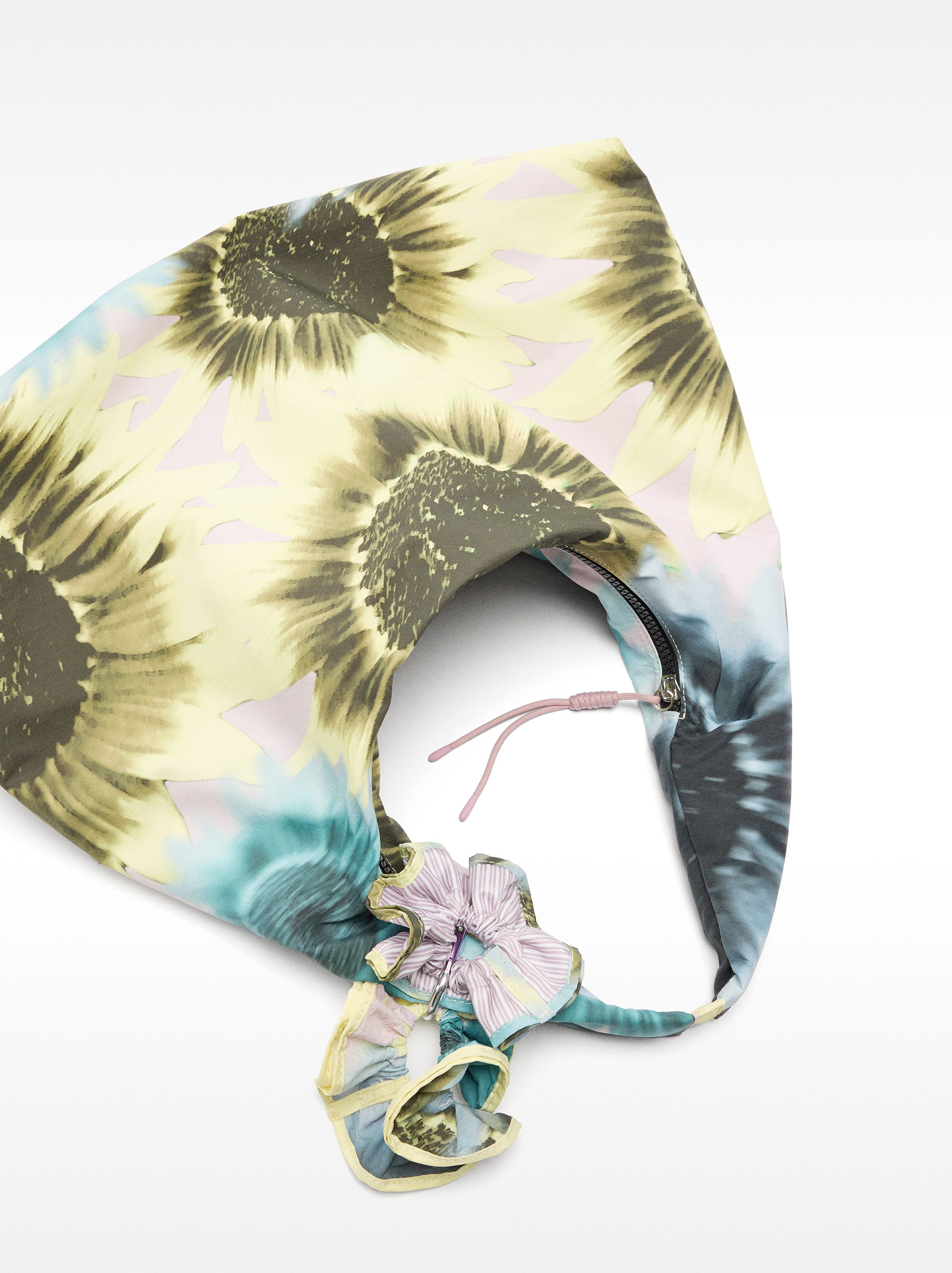Bolso De Hombro Nylon Con Estampado Floral