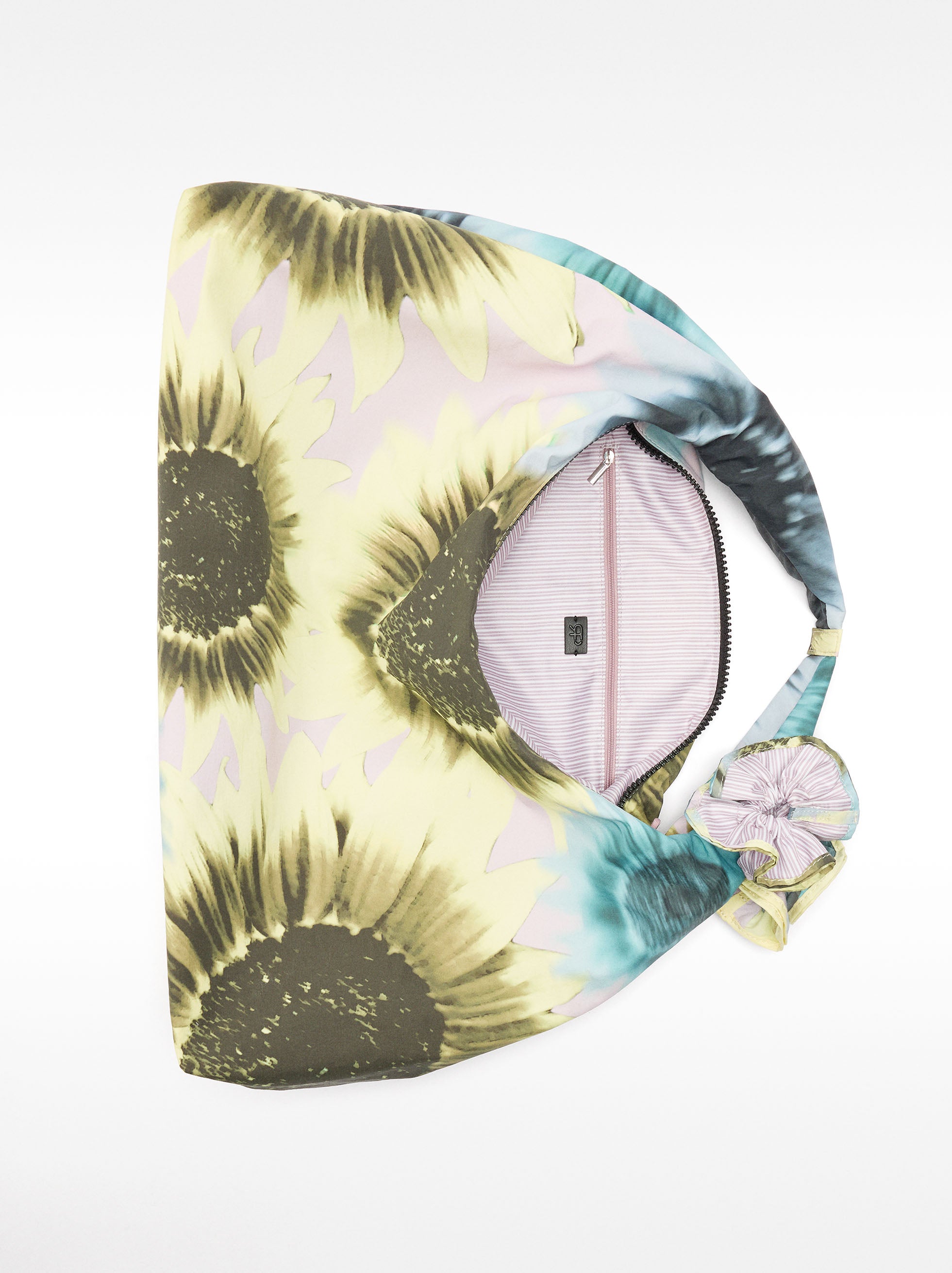 Bolso De Hombro Nylon Con Estampado Floral