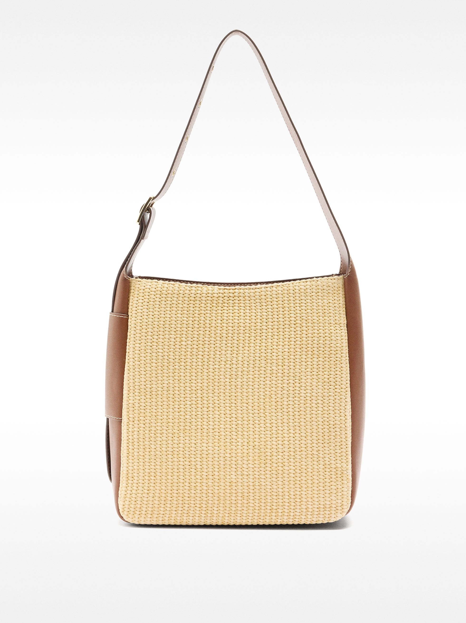 Bolso Hombro Efecto Rafia