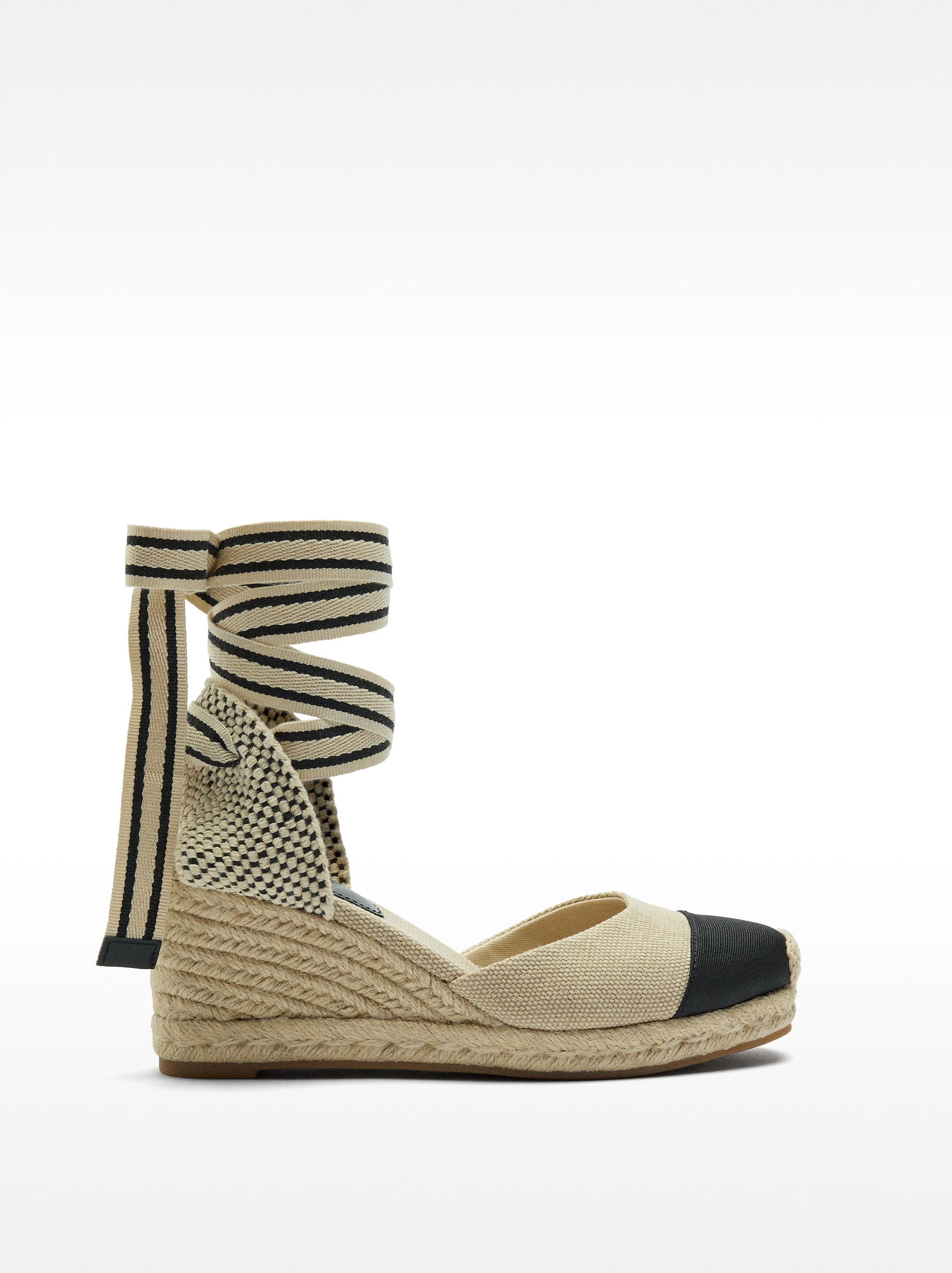 Cuñas Tejido Bicolor Con Tira