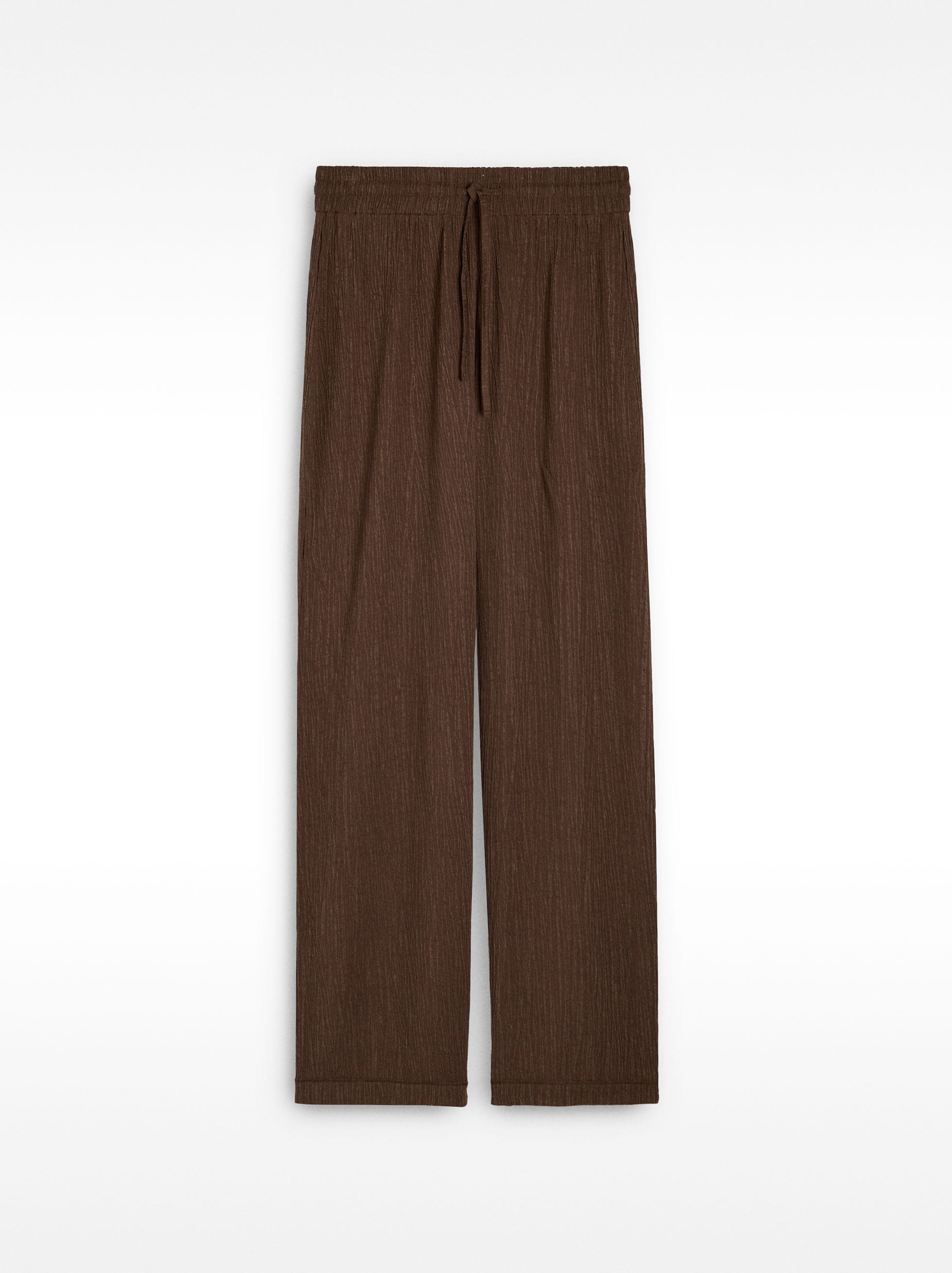 Pantalón Fluido Con Efecto Arrugado