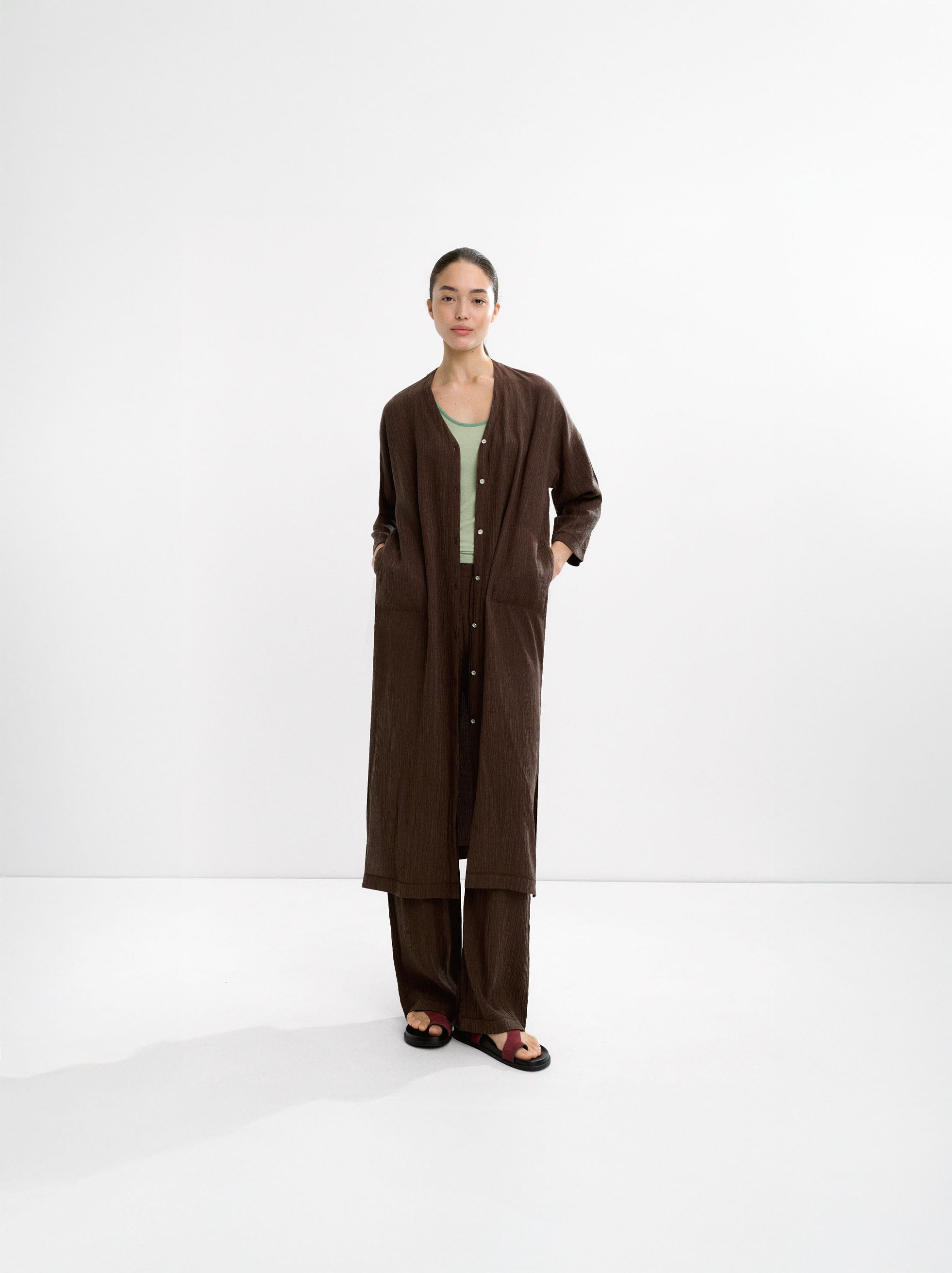 Vestido Fluido Con Efecto Arrugado