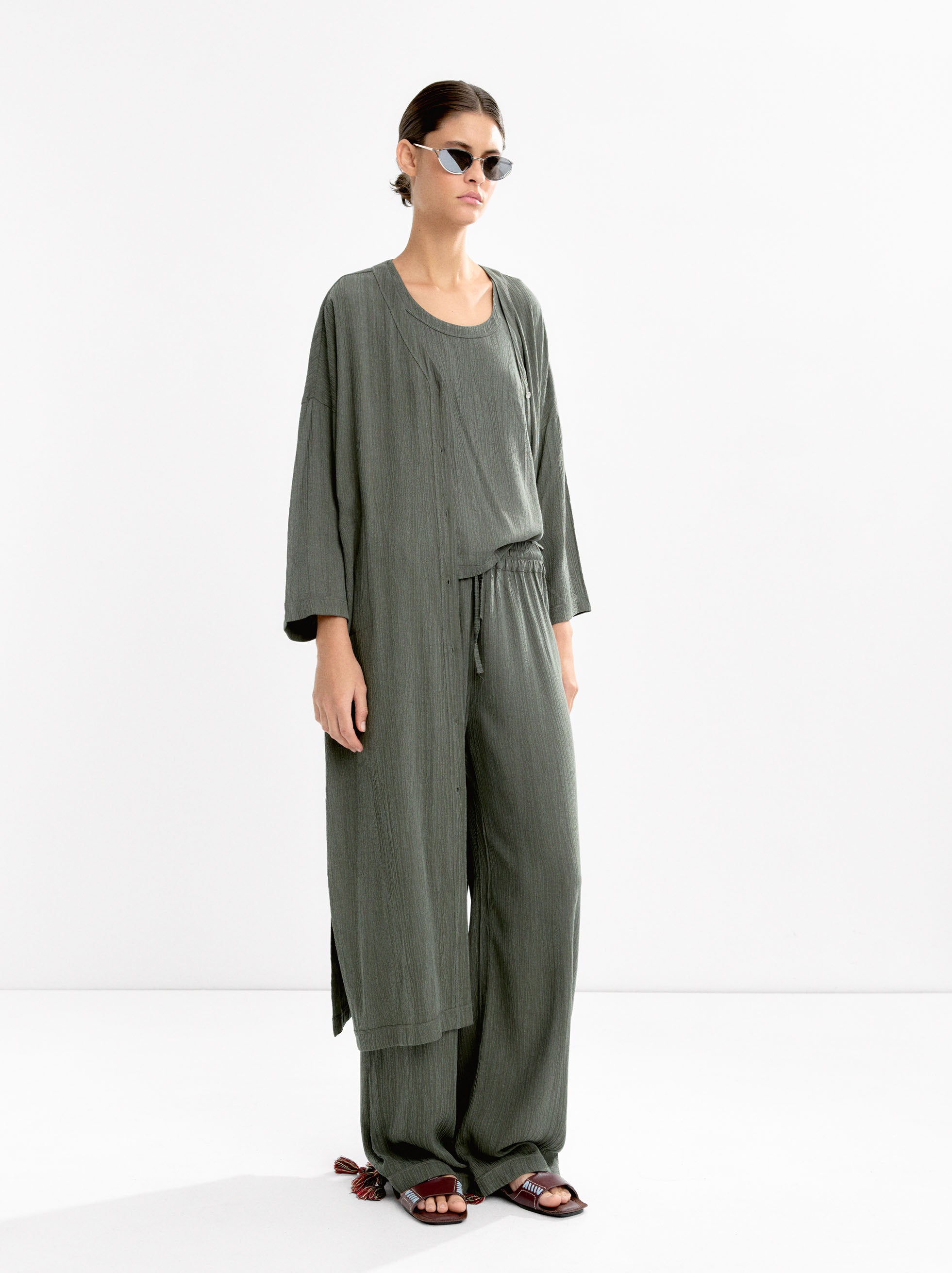 Vestido Midi Con Textura