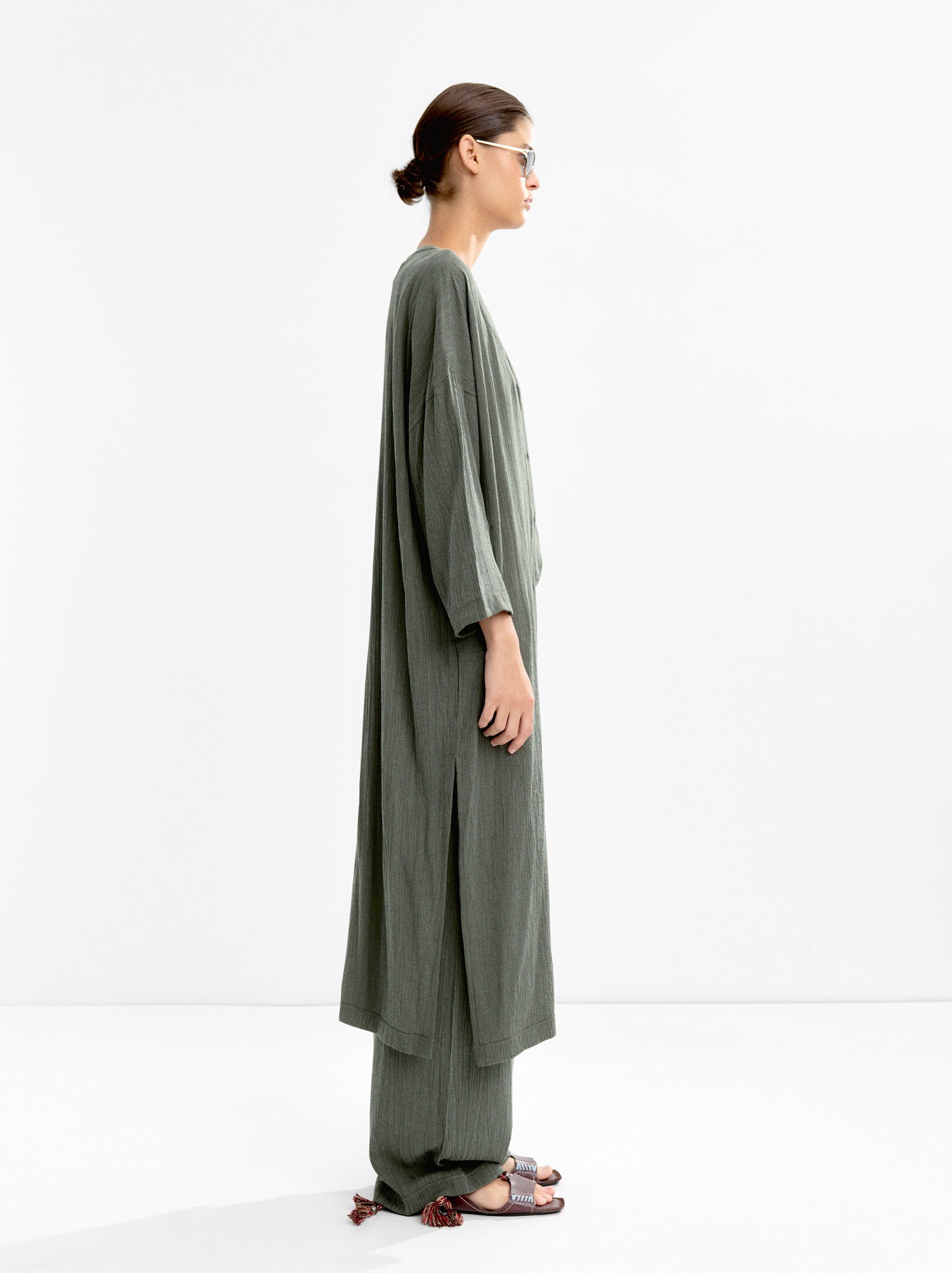 Vestido Midi Con Textura