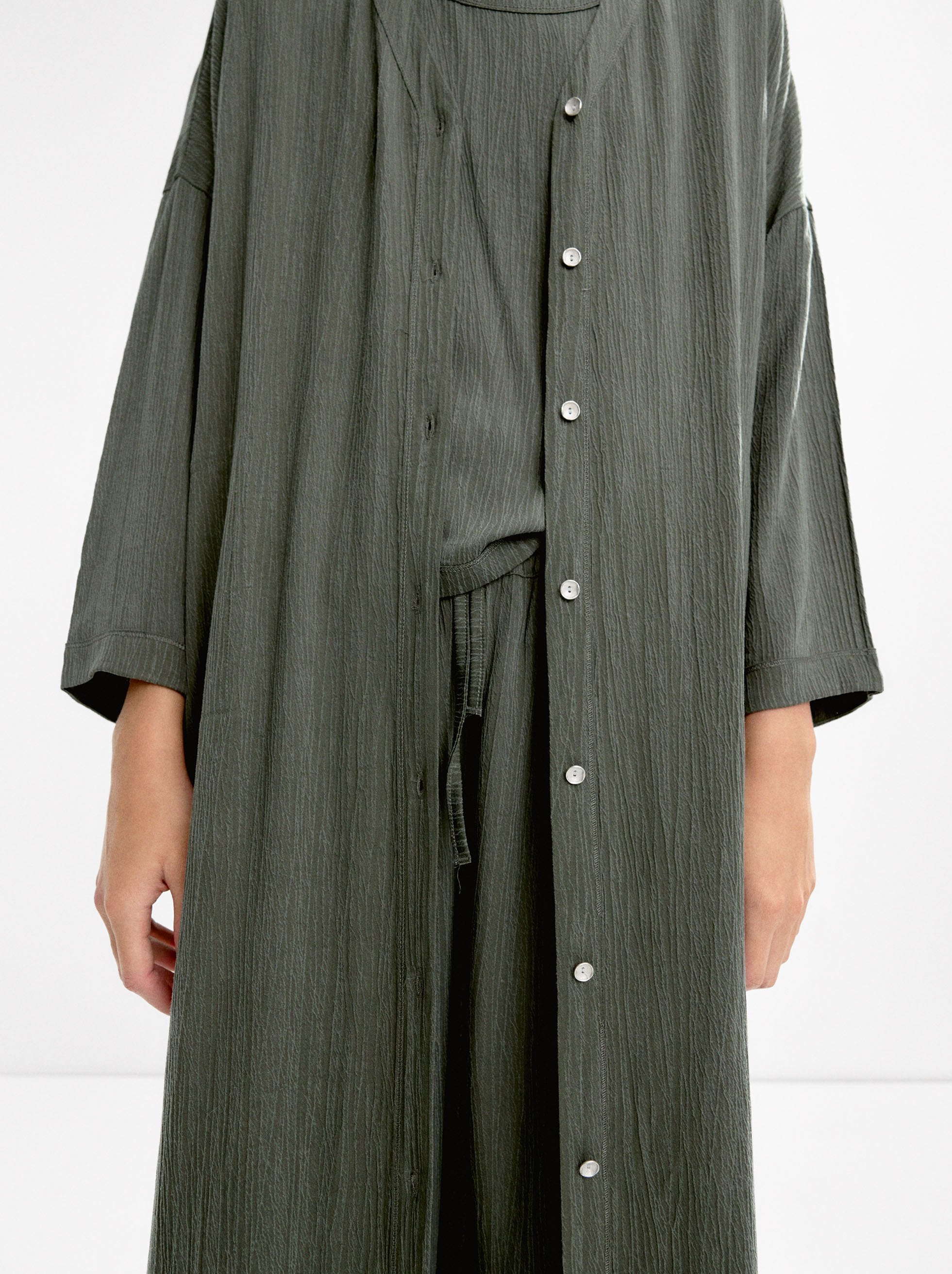 Vestido Midi Con Textura