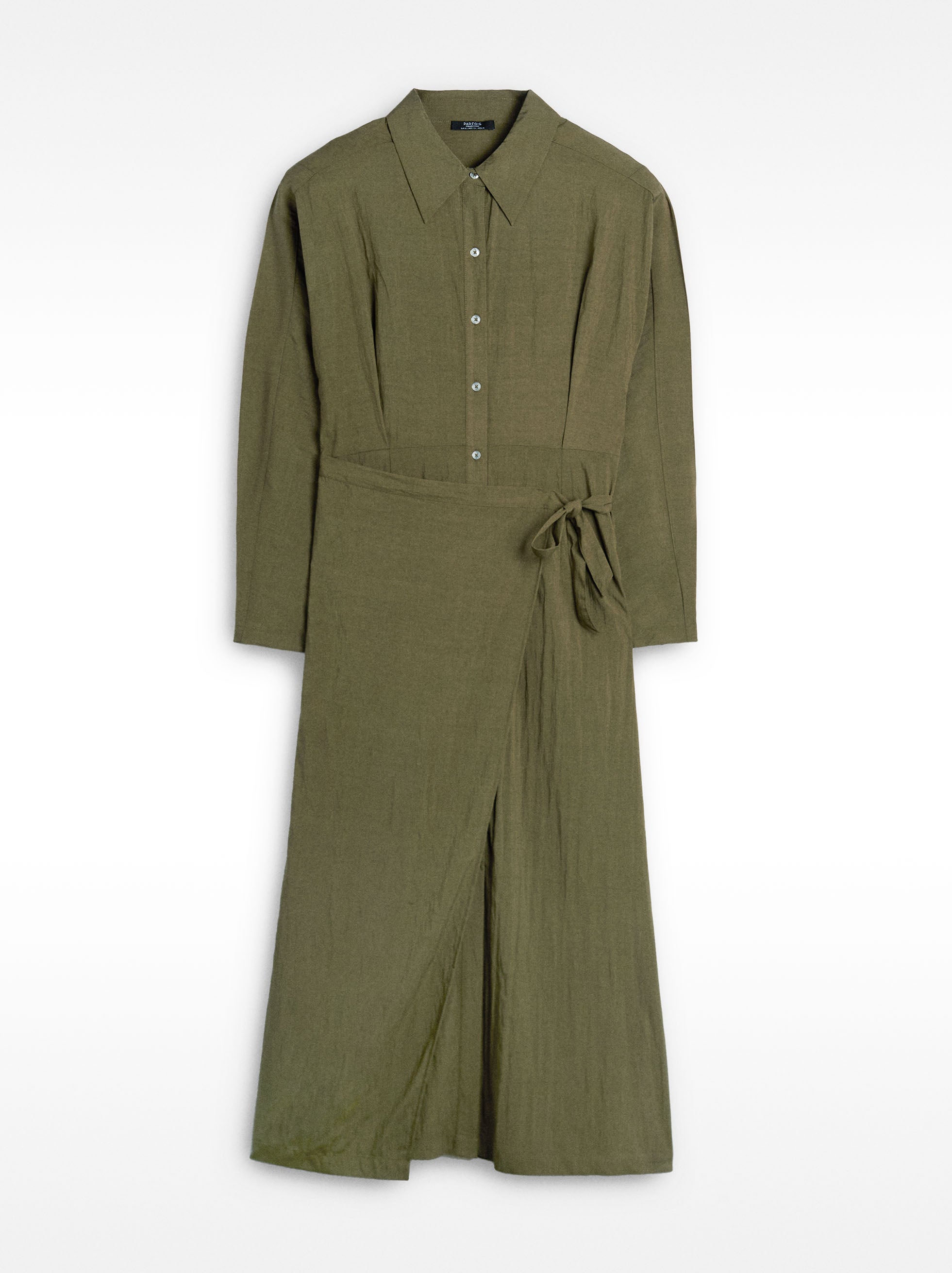 Vestido Camisero De Manga Larga