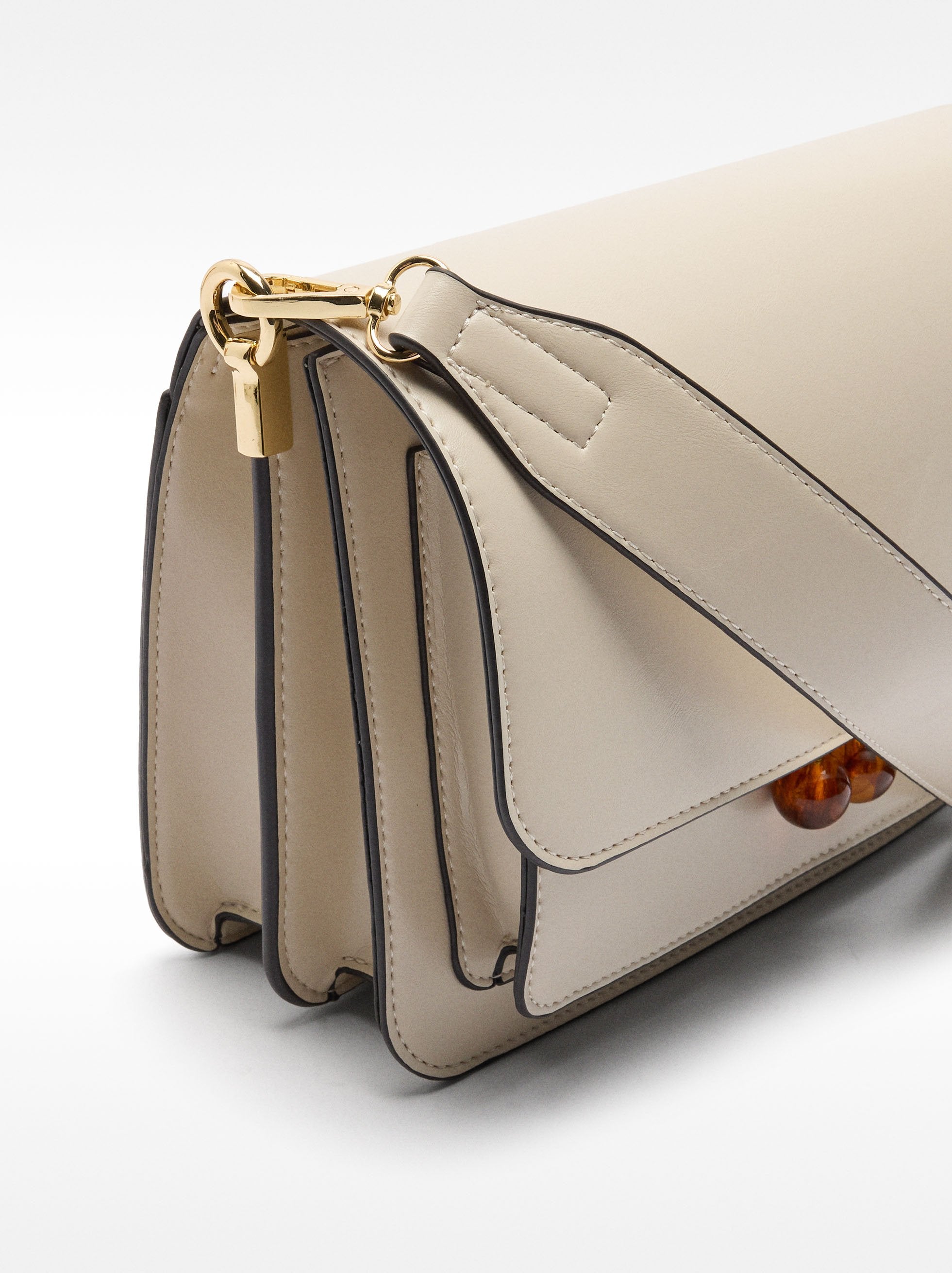 Cartera Bandolera Con Cierre De Solapa