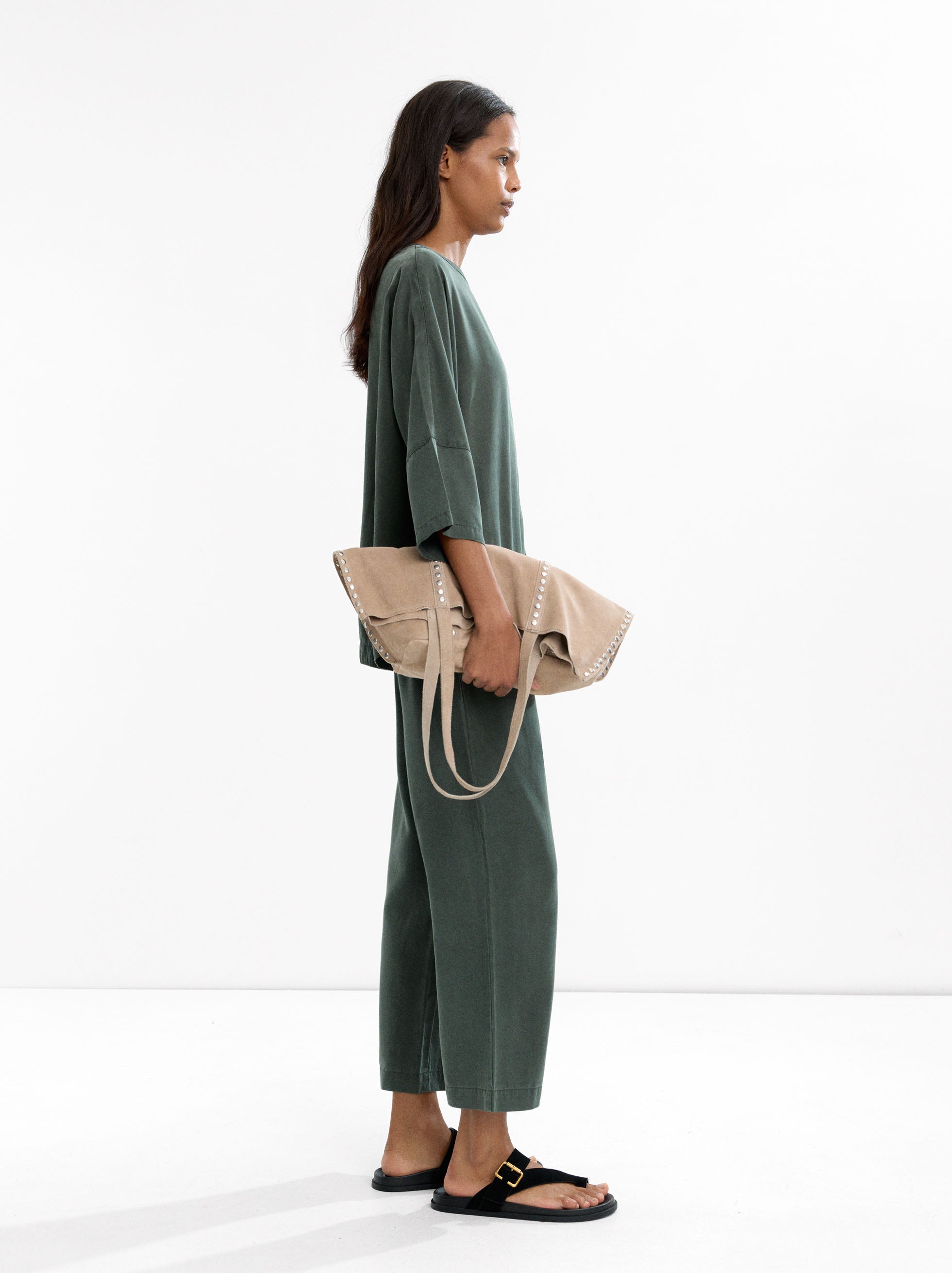 Pantalón Fluido Con Cintura Elástica