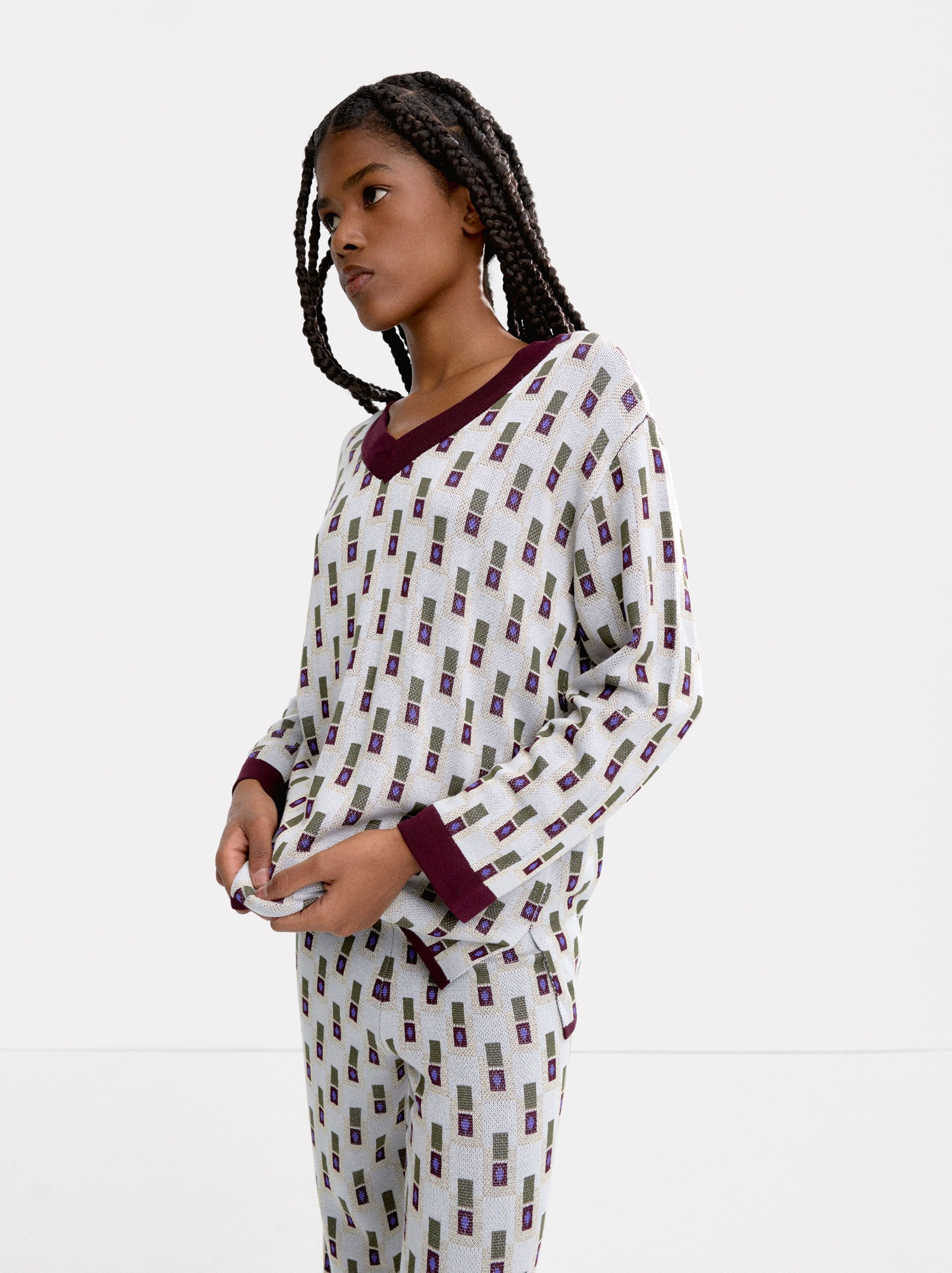 Chompa De Punto Jacquard