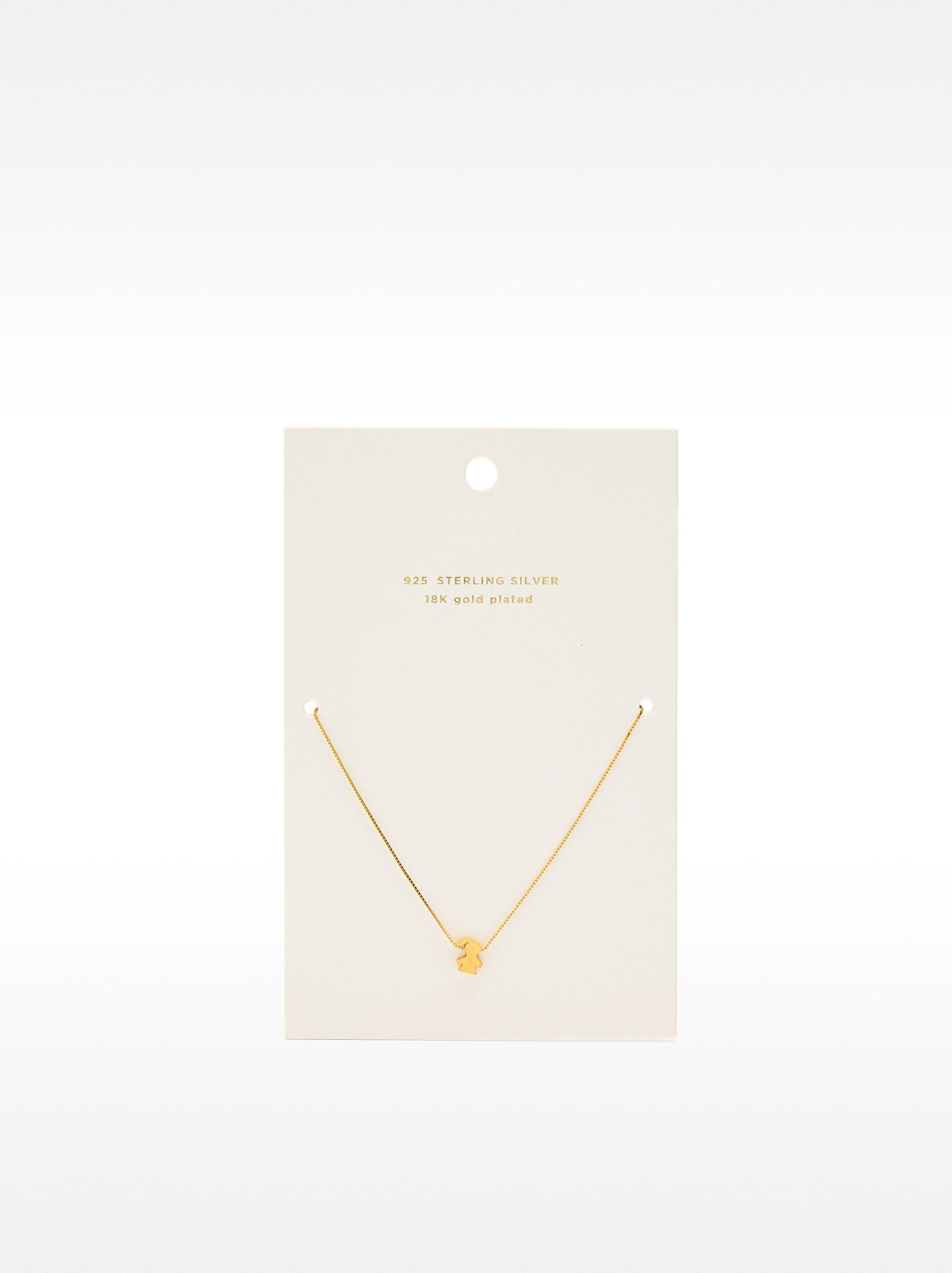 Collar Corto Con Charm Niña - Plata De Ley 925