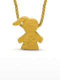 Collar Corto Con Charm Niña - Plata De Ley 925