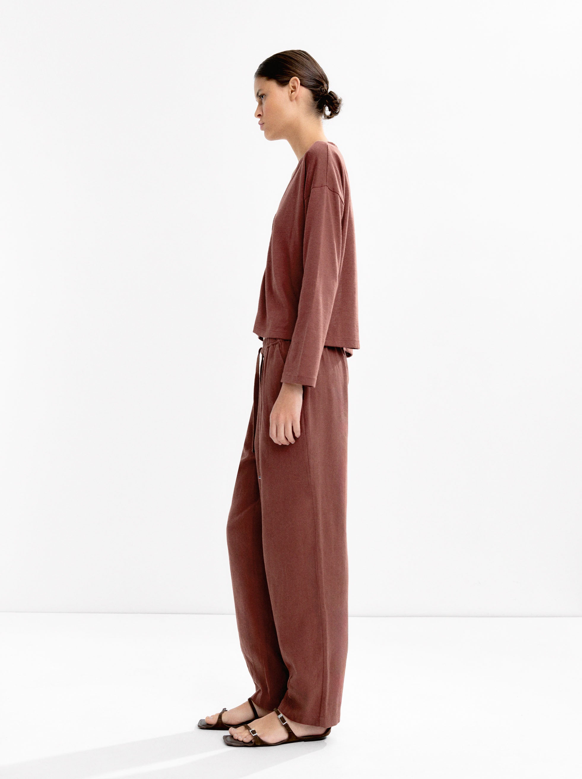 Pantalón De Algodón Con Cordón Ajustable