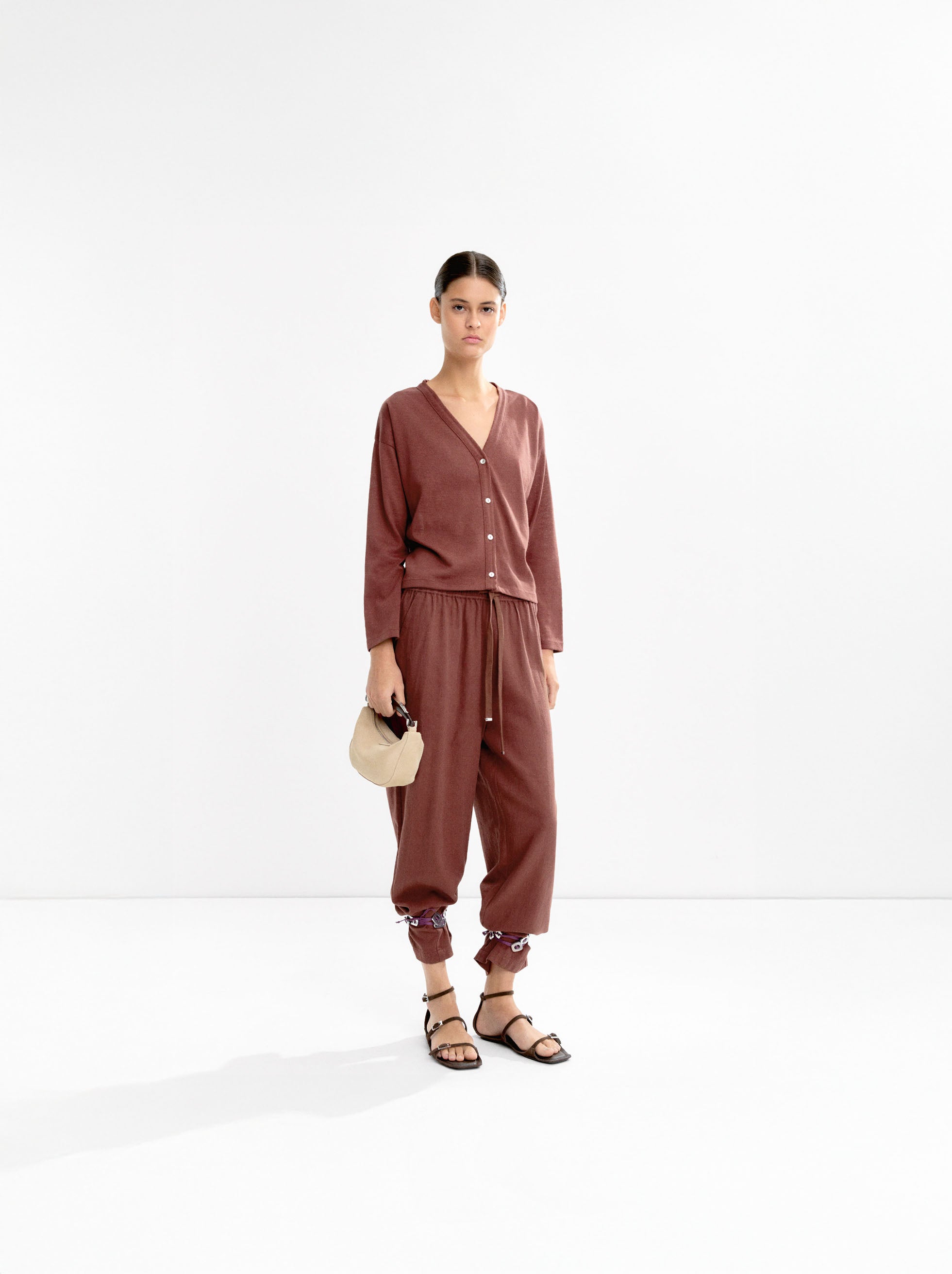 Pantalón De Algodón Con Cordón Ajustable