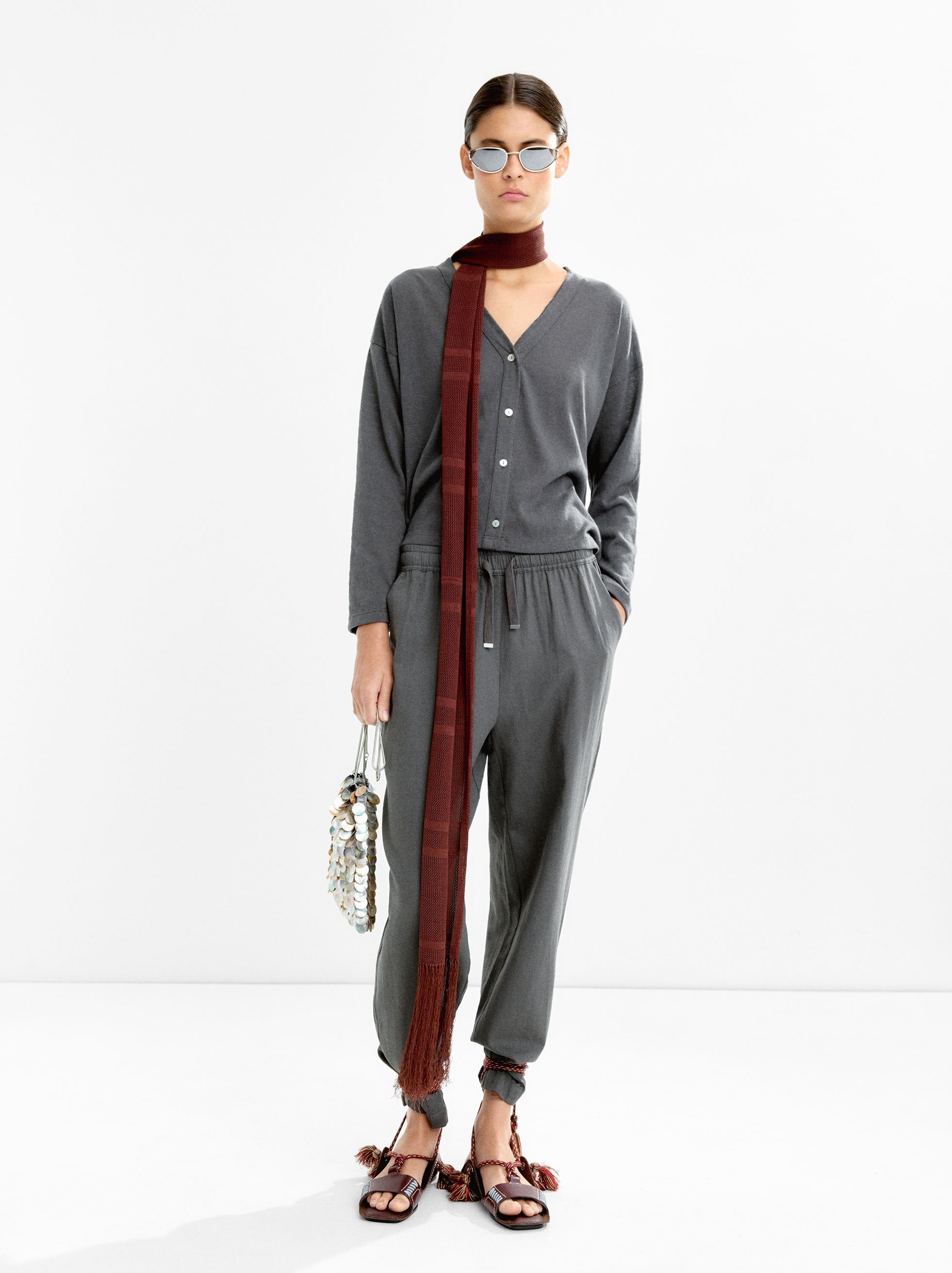 Pantalón De Algodón Con Cordón Ajustable