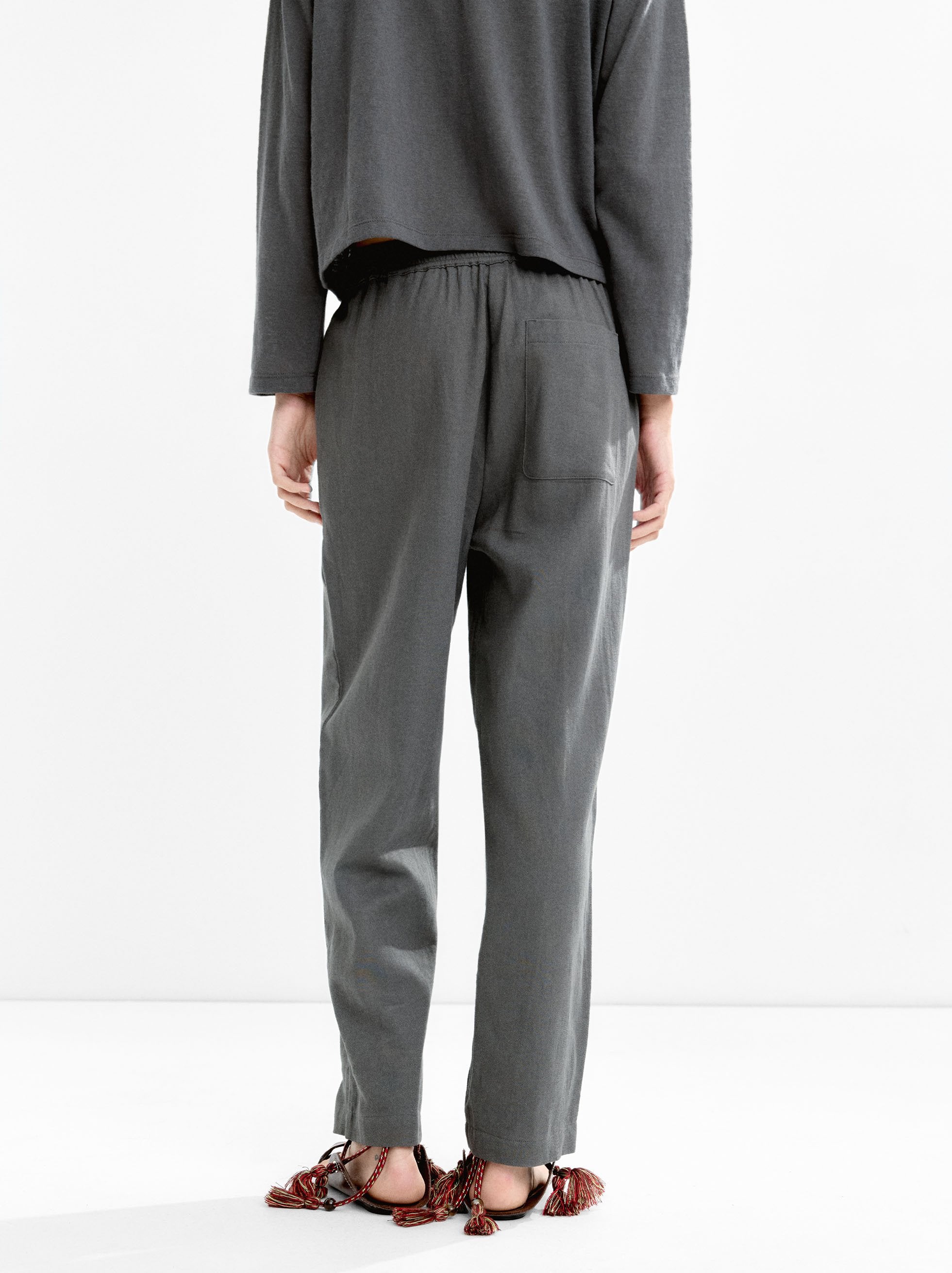 Pantalón De Algodón Con Cordón Ajustable
