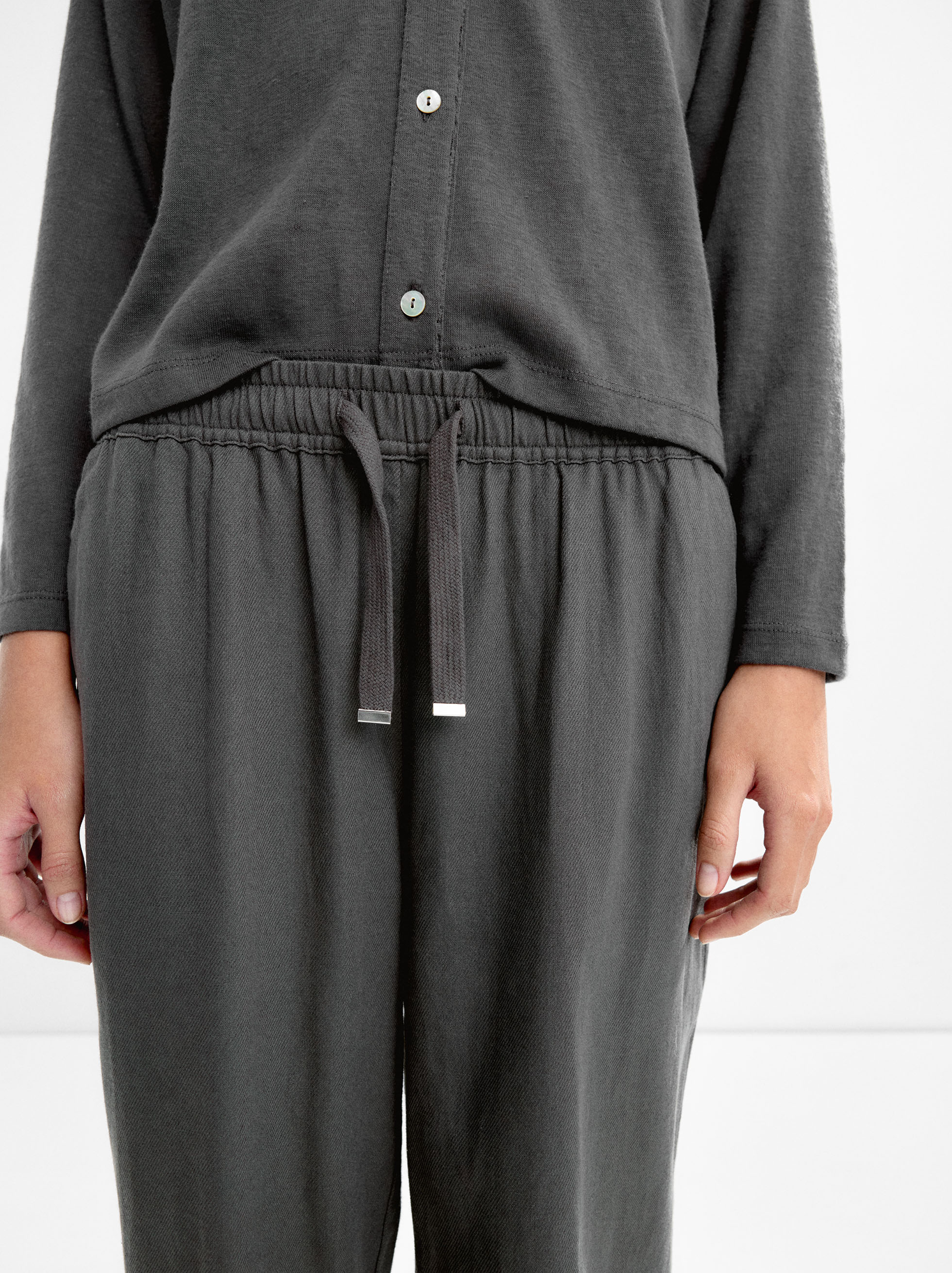 Pantalón De Algodón Con Cordón Ajustable