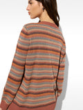 Chompa De Punto Jacquard A Rayas