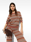 Chompa De Punto Jacquard A Rayas