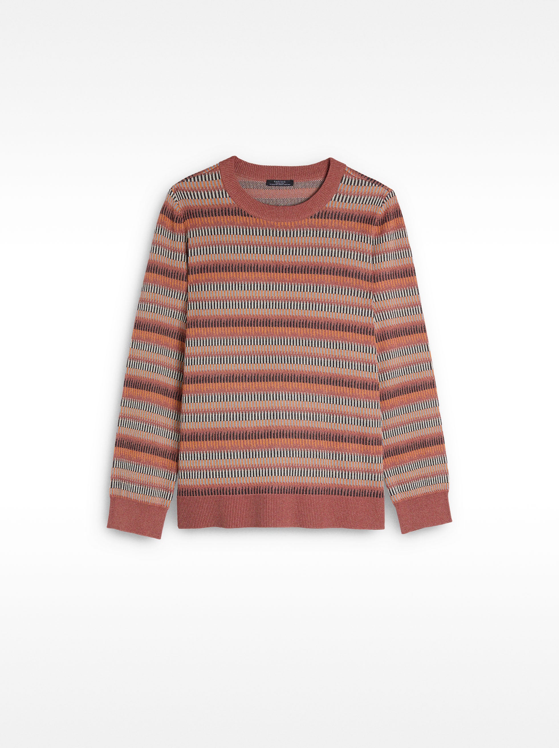 Chompa De Punto Jacquard A Rayas